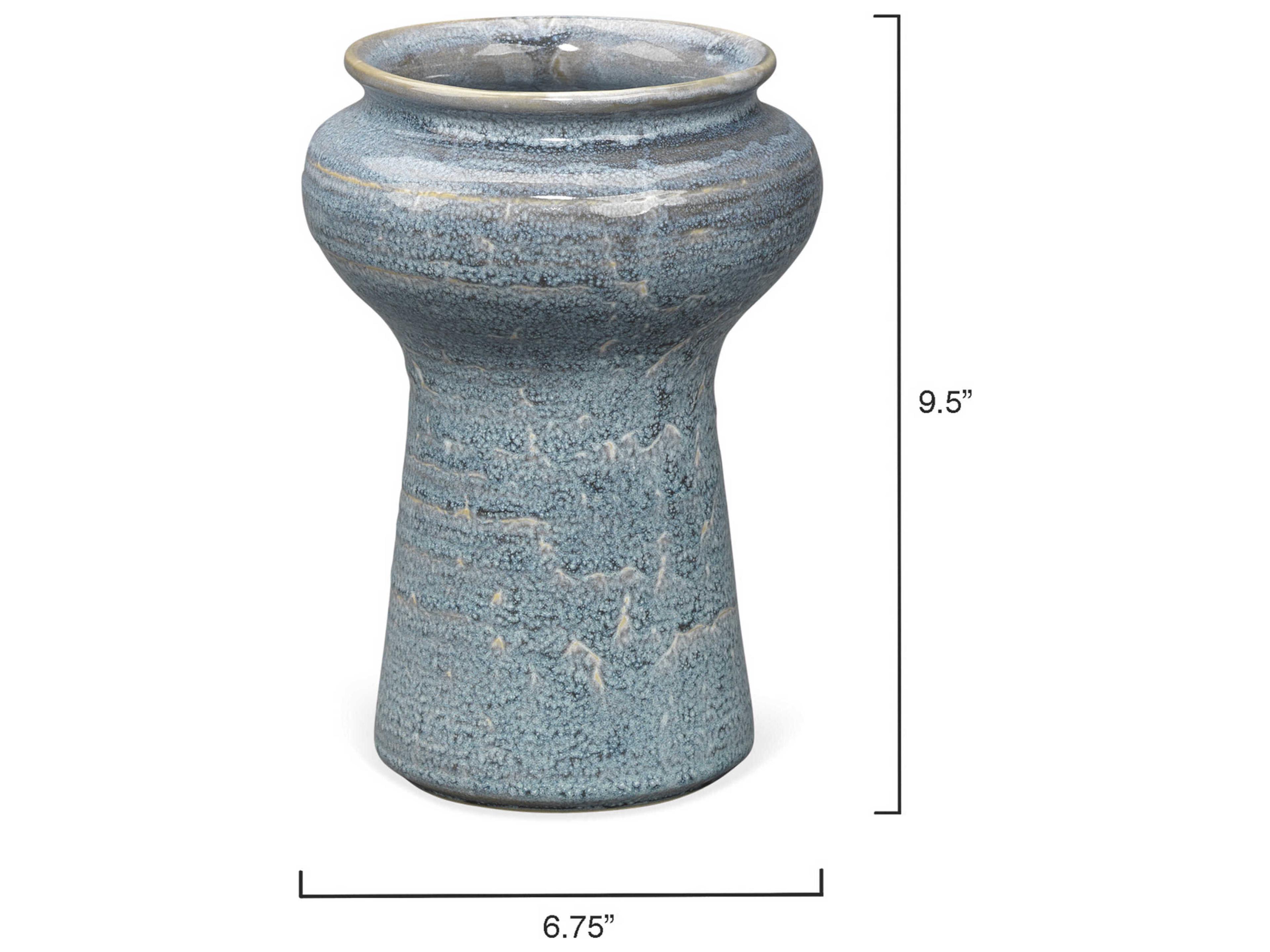 Jamie Young Blue Reactive Glaze Vase