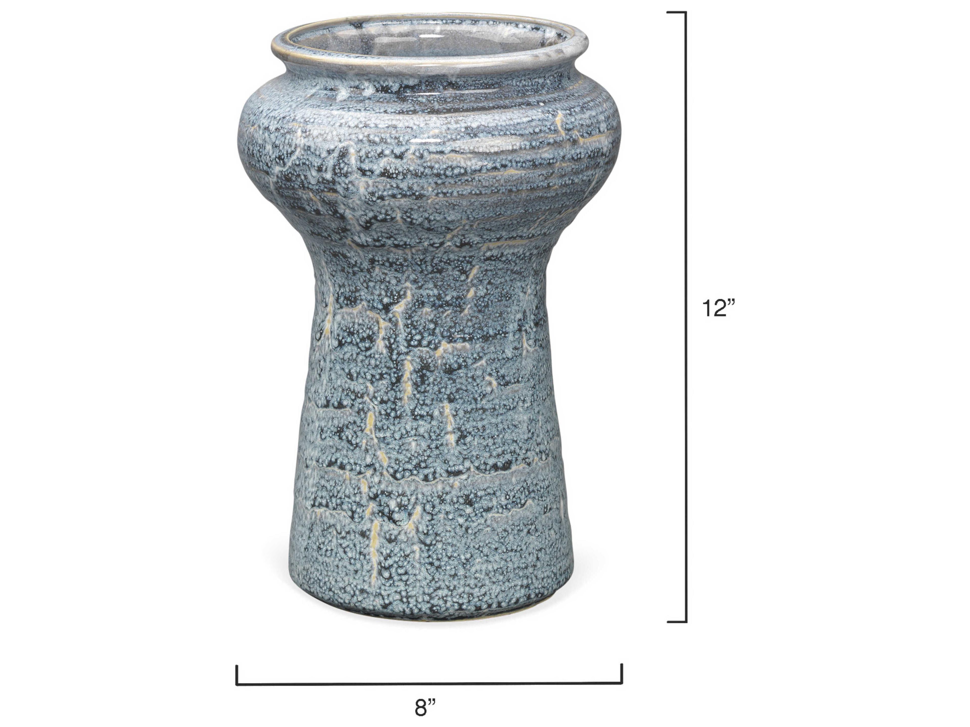 Jamie Young Blue Reactive Glaze Vase