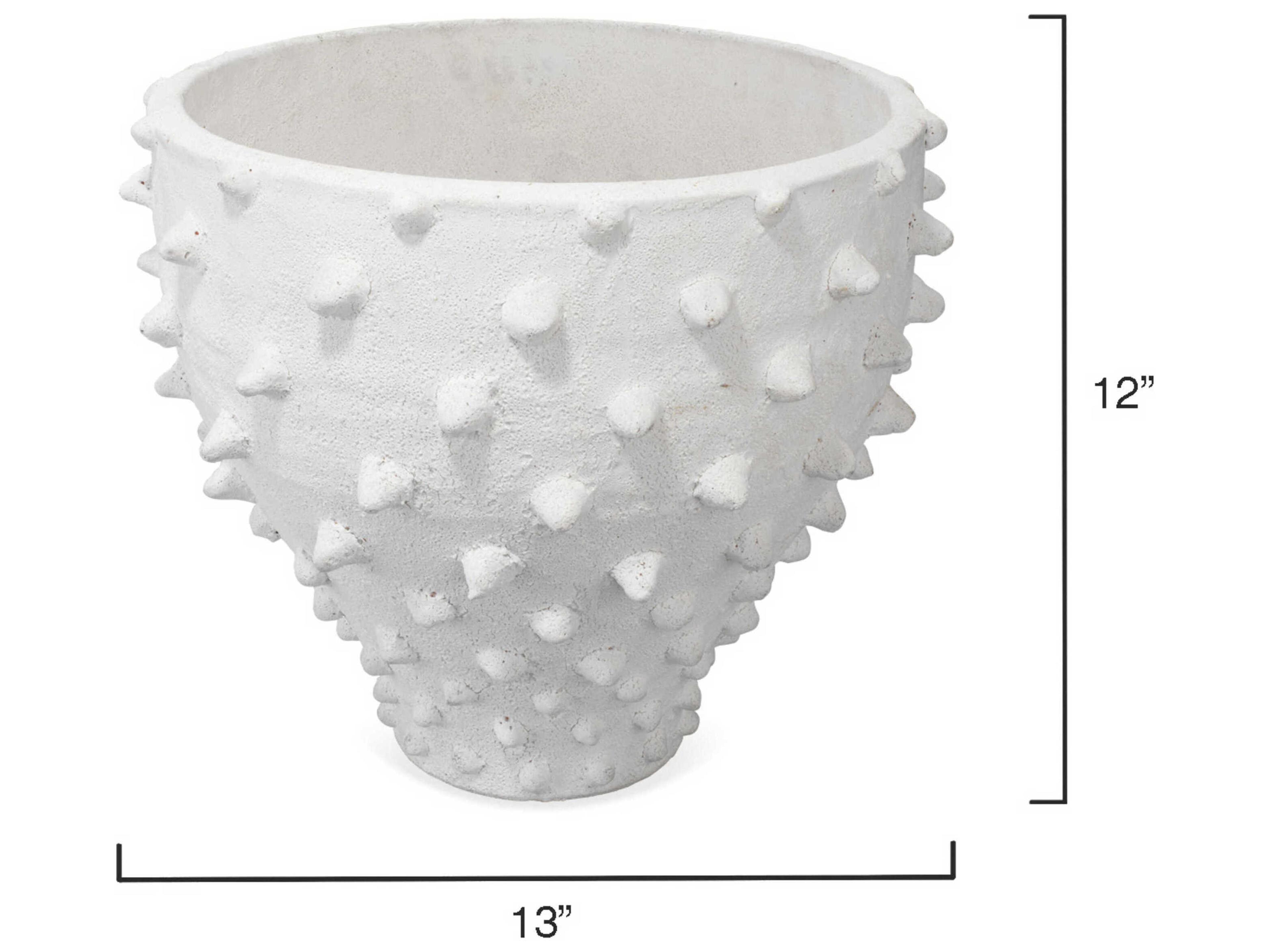 Jamie Young Textured Matte White Vase
