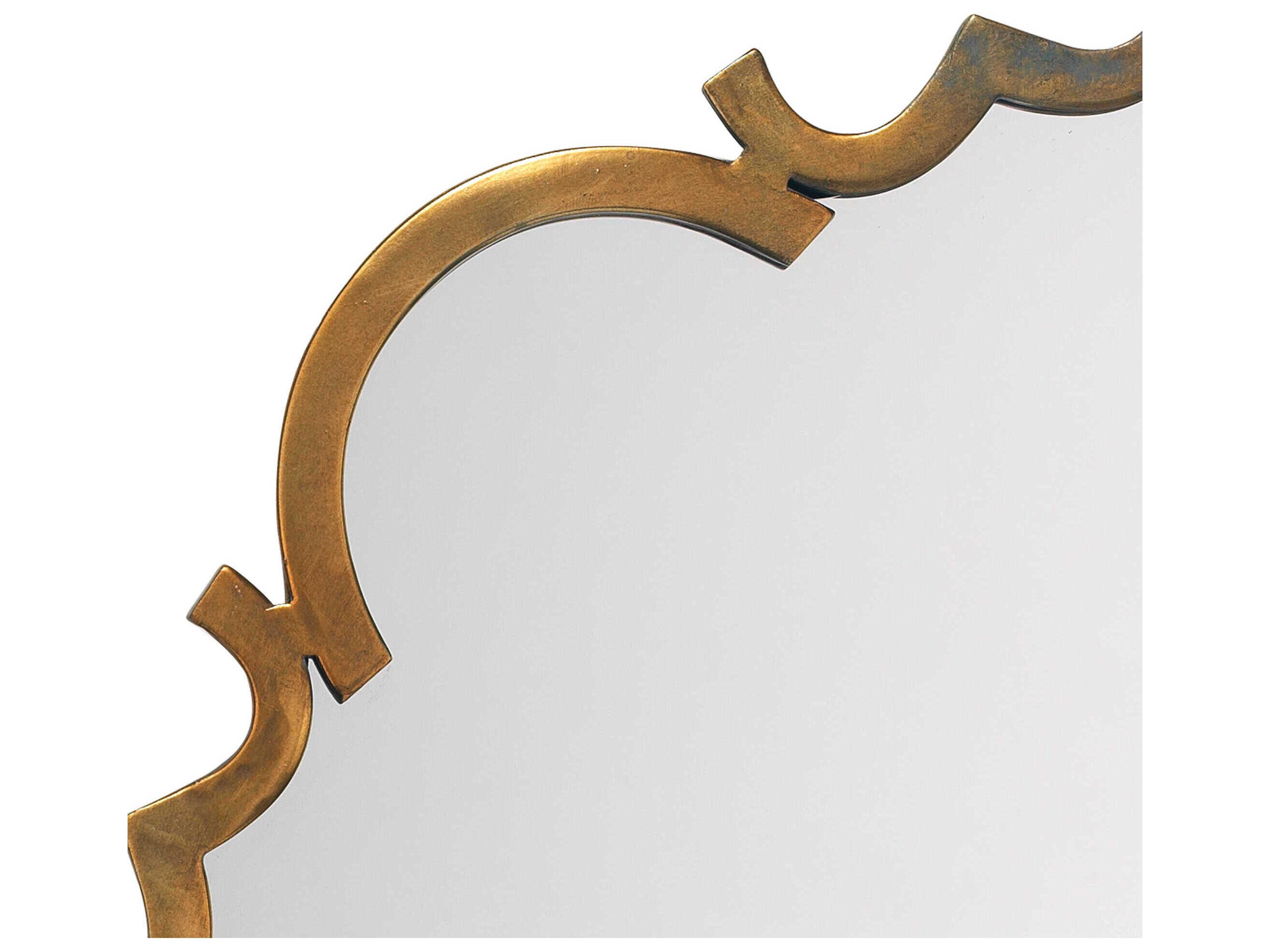 Jamie Young Saint Albans Antique Gold Round Wall Mirror