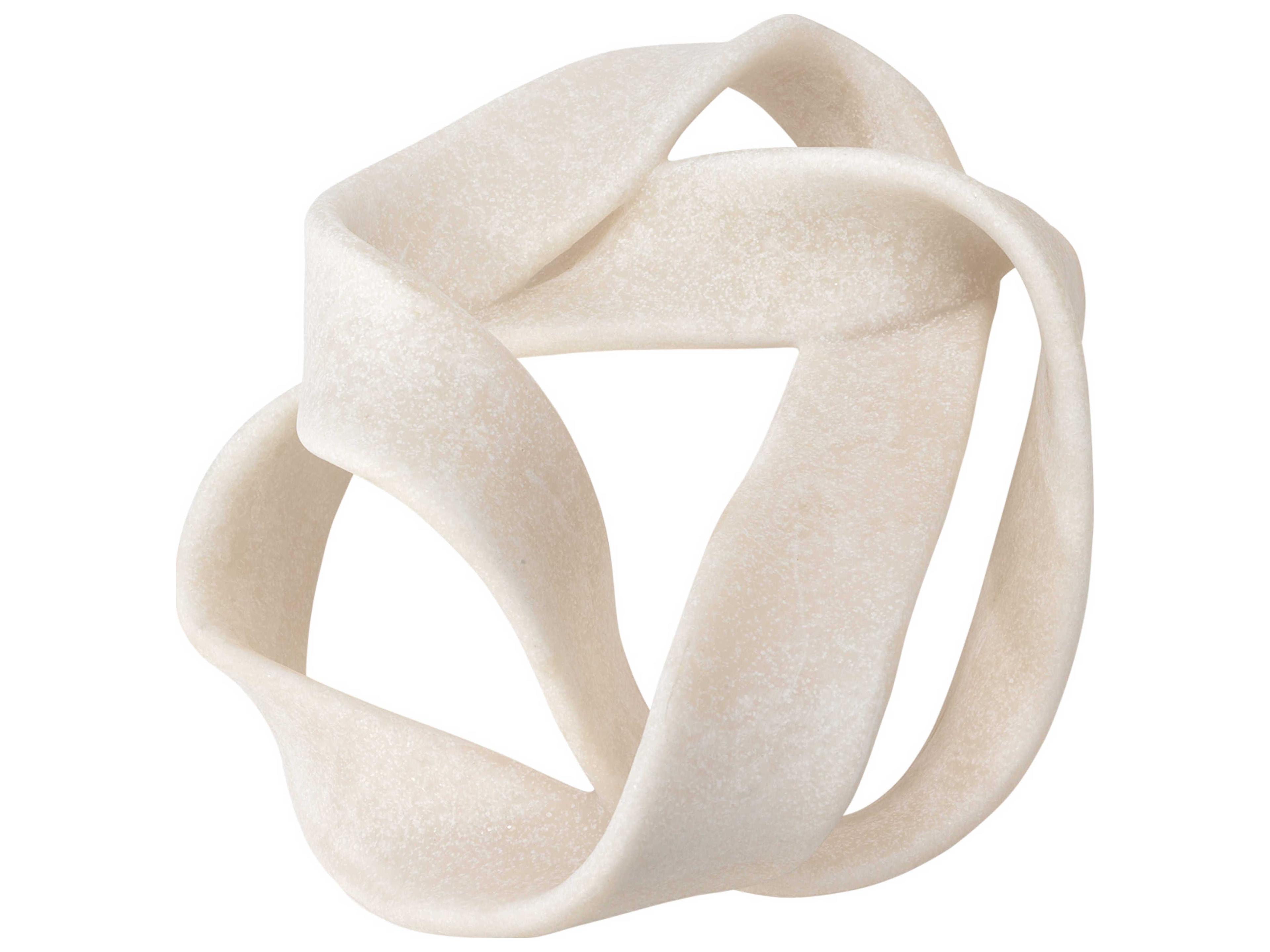 Tangled Decorative Object Off White Modern Abstract Sculpture
