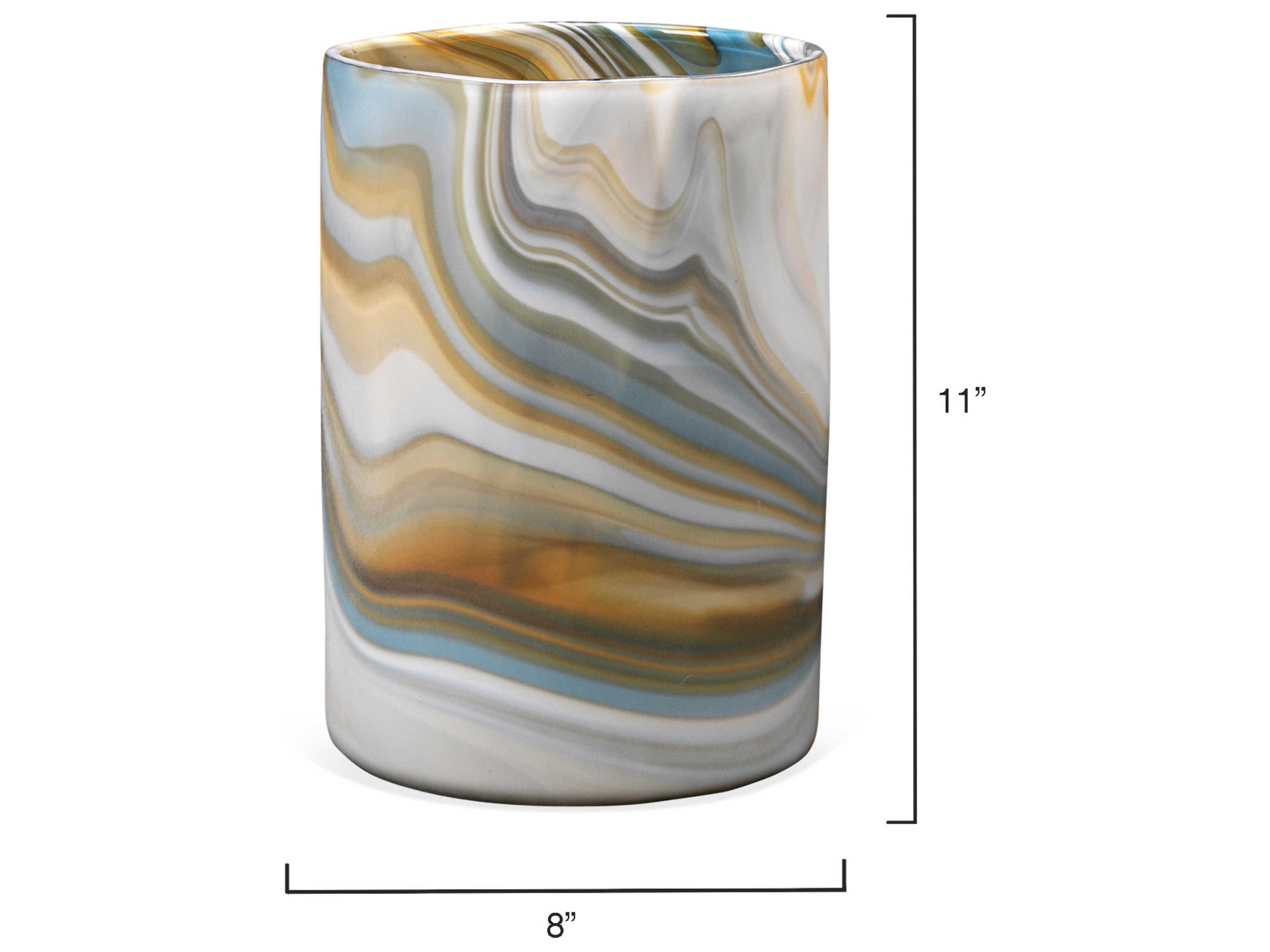 Jamie Young Terrene Blue 11" High Vase