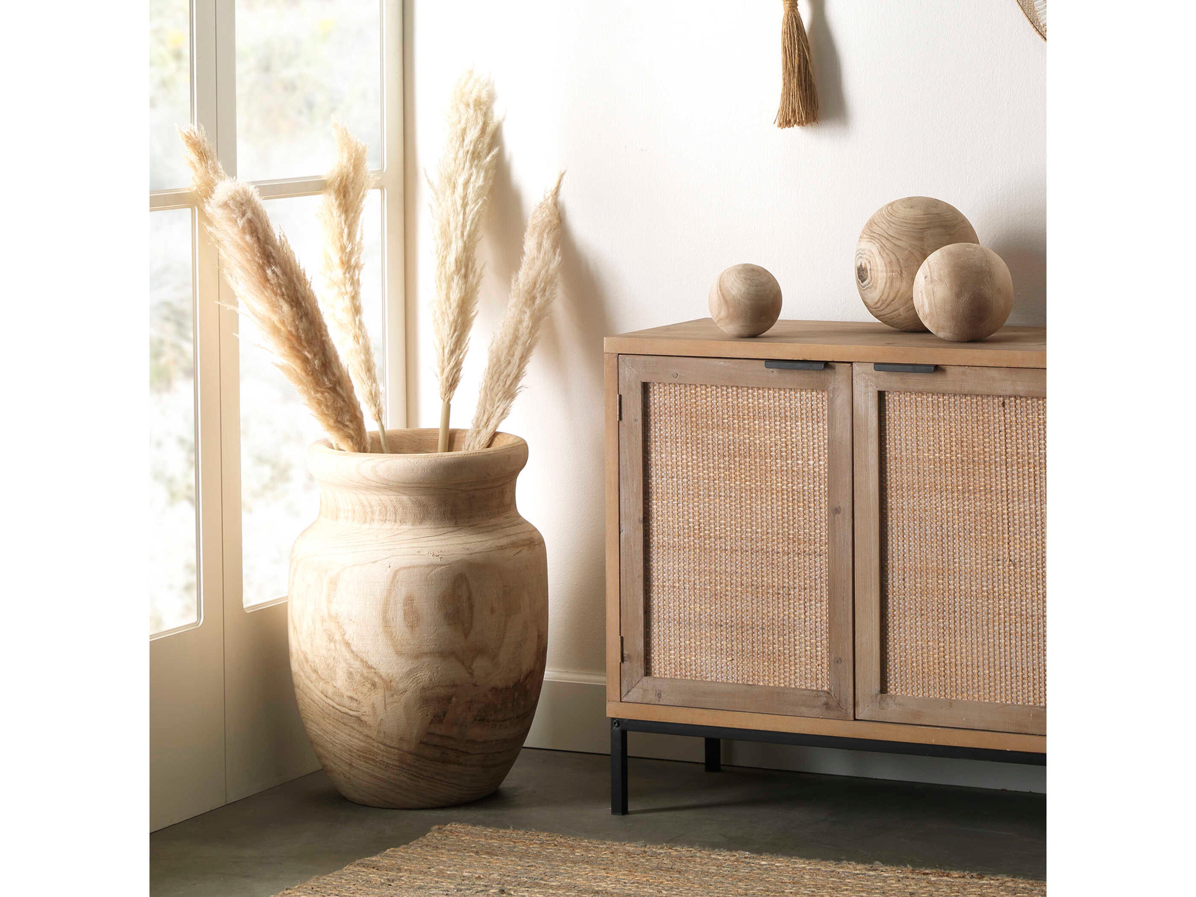 Jamie Young Topanga Natural Handcrafted Wooden Vase