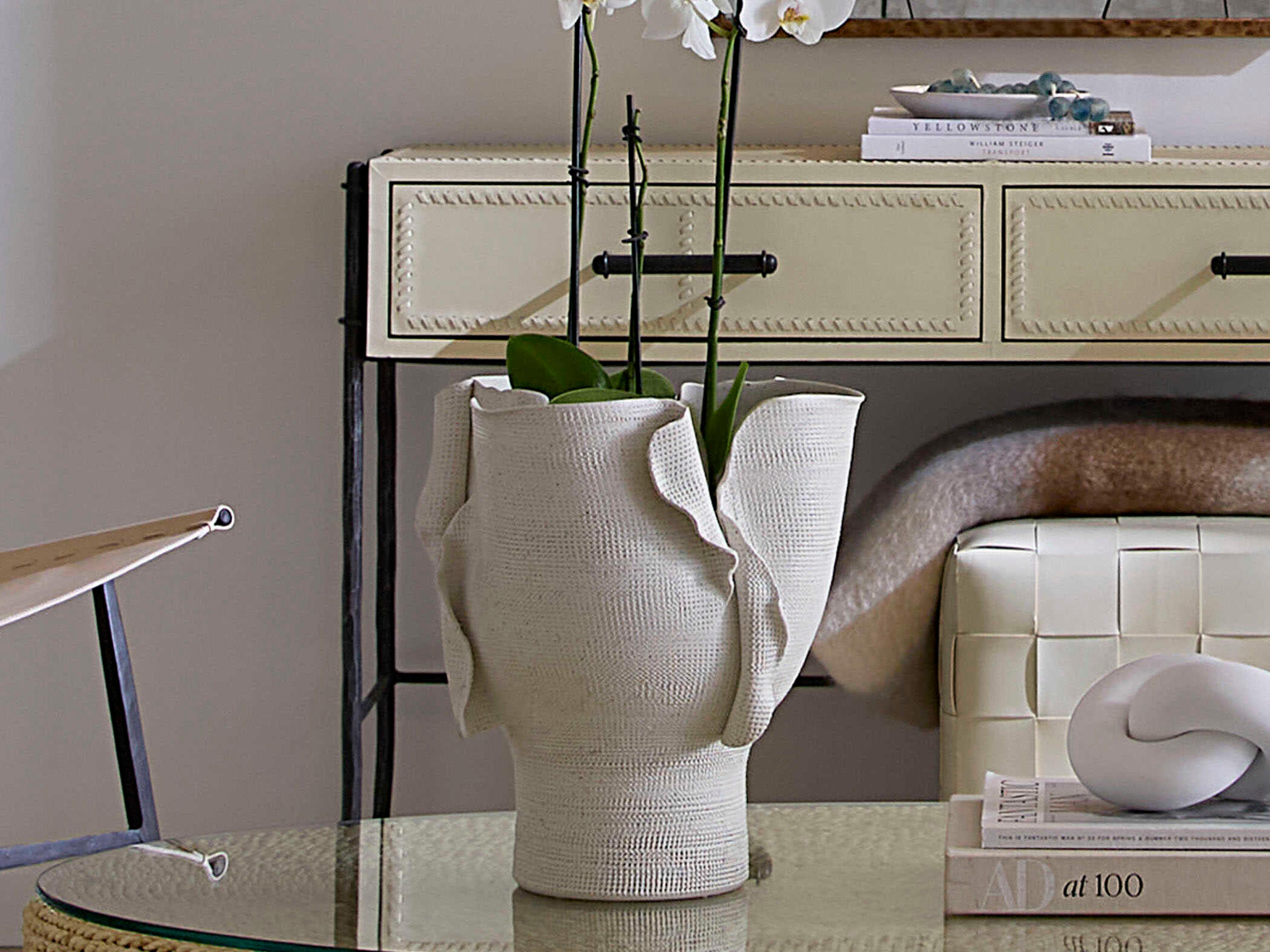 Jamie Young Torn Matte White Vase