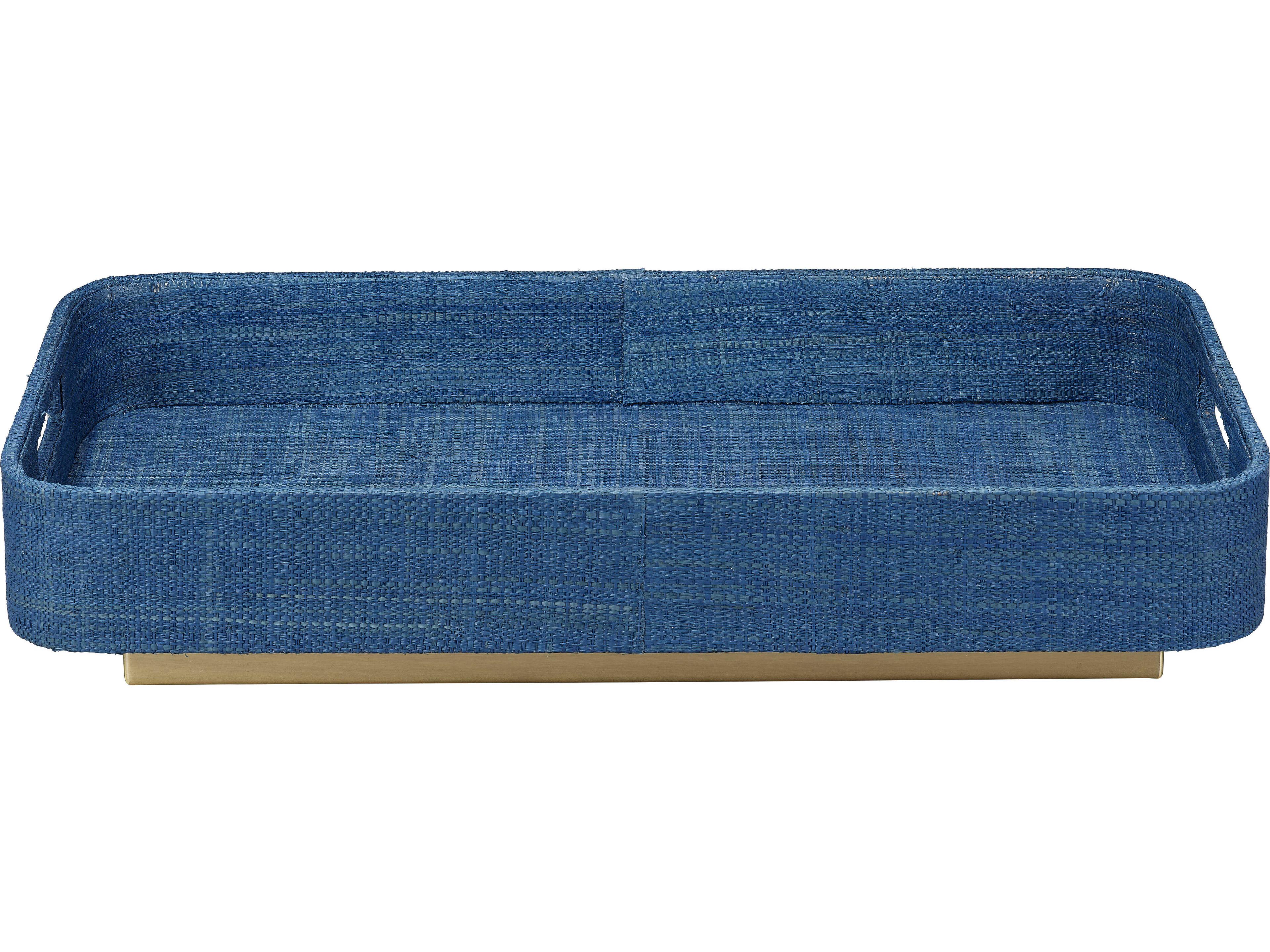 Jamie Young Utopia Footed Indigo Serving Tray