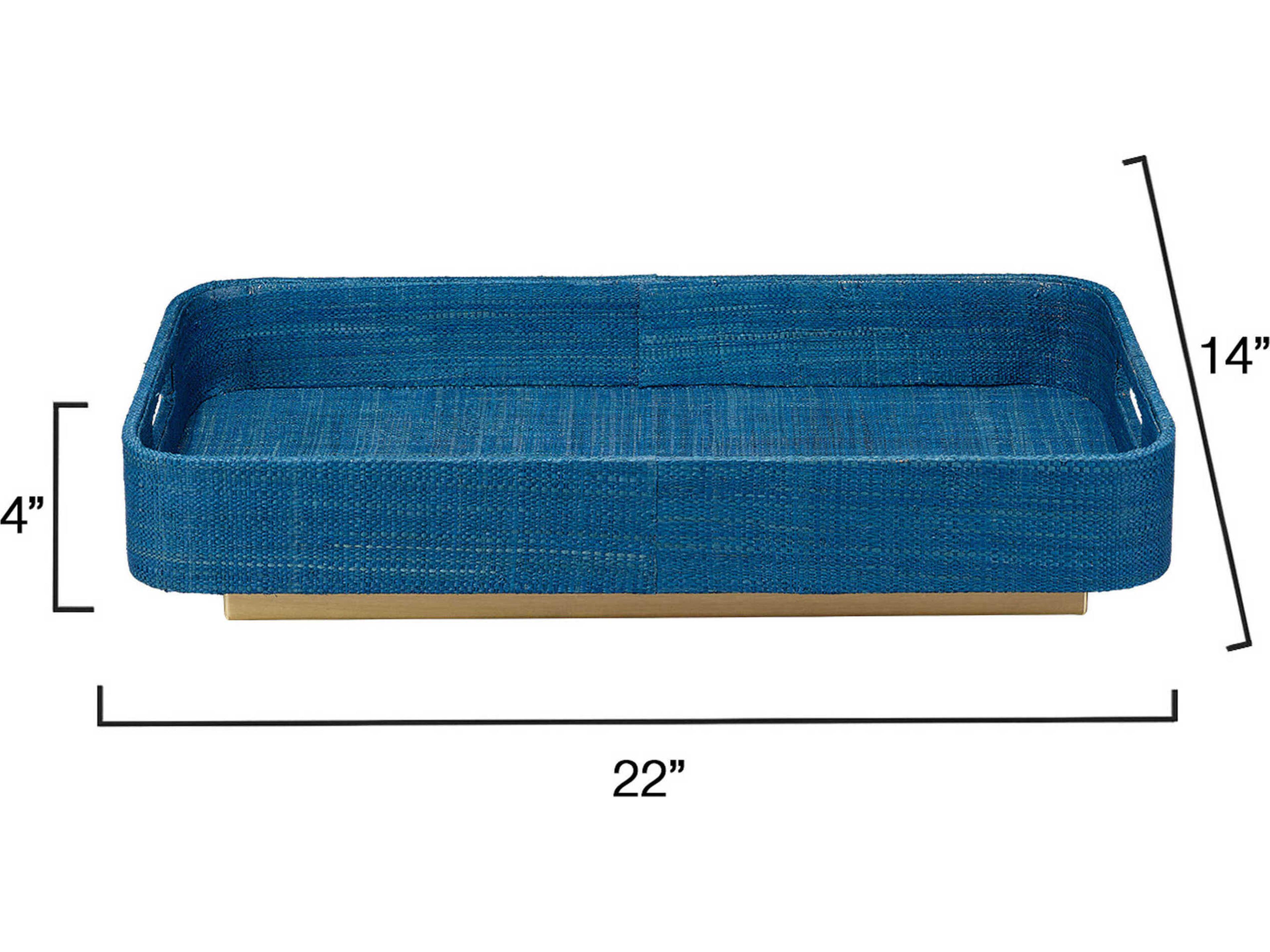 Jamie Young Utopia Footed Indigo Serving Tray