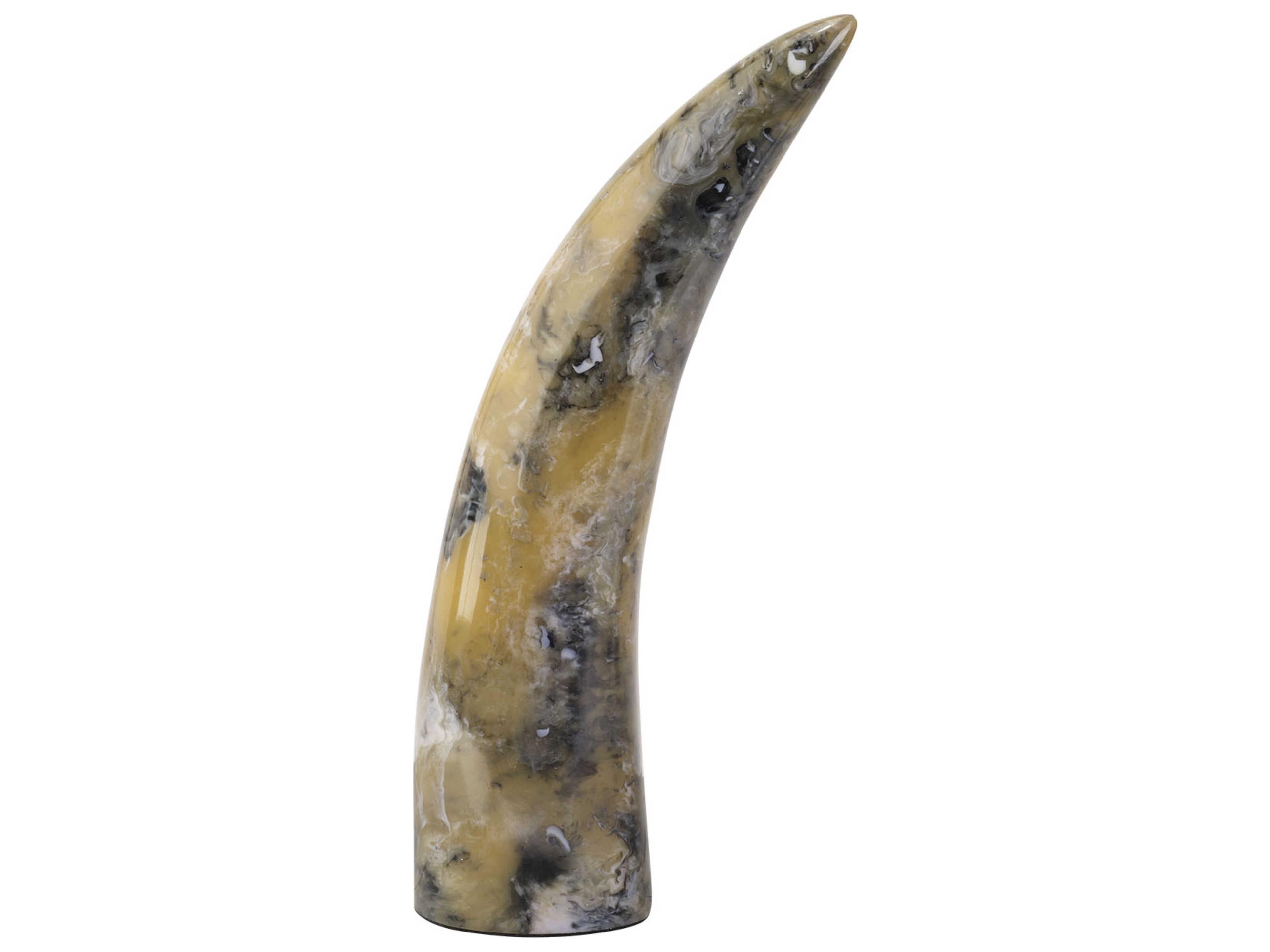 Jamie Young Swirled Cream, Black And Grey Resin Decorative Accent Set of 3