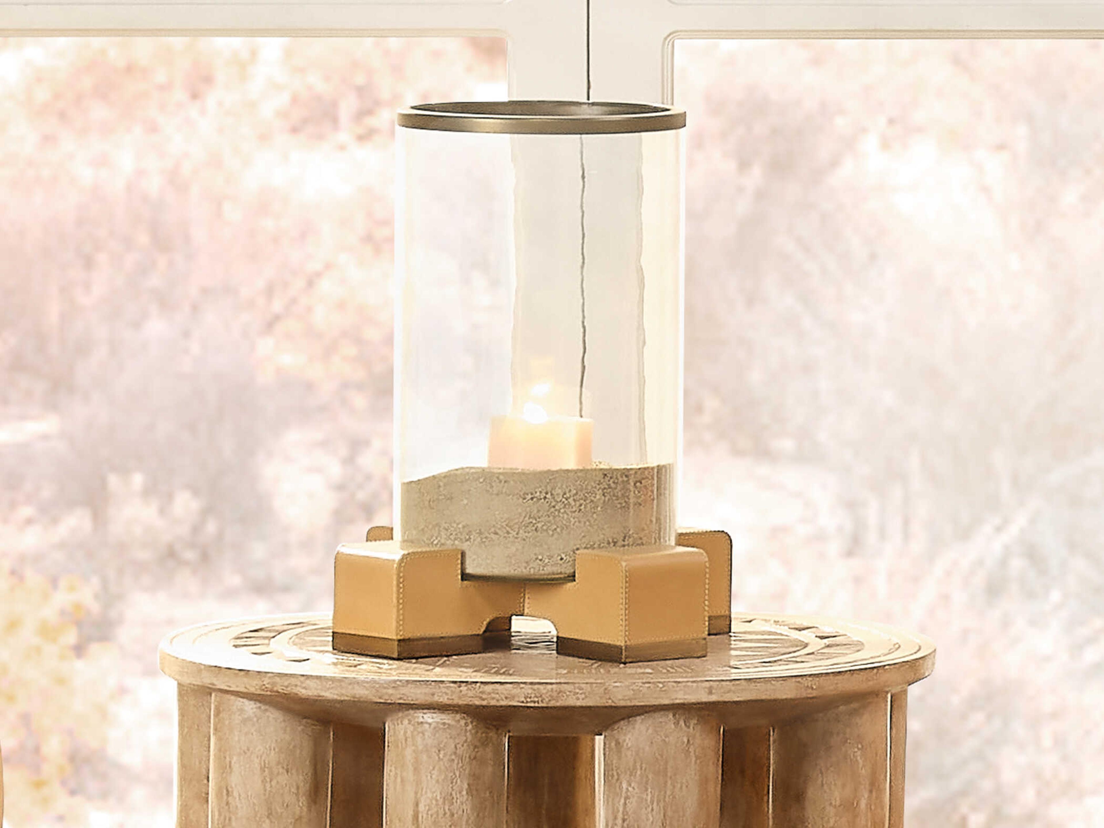 Jamie Young Vector Brass / Cashew Hurricane