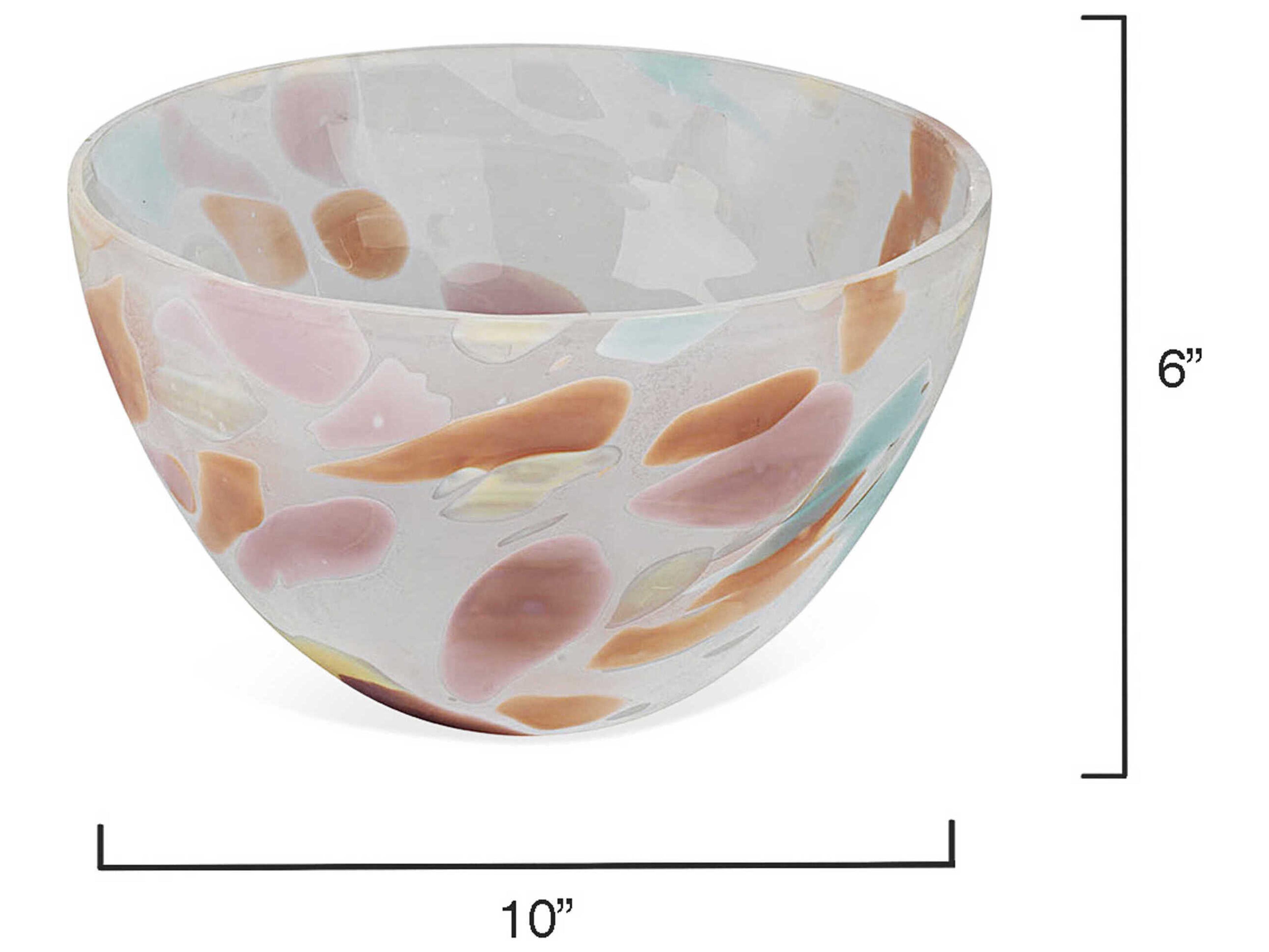 Jamie Young Watercolor Pastel Multicolor 10" Decorative Bowl