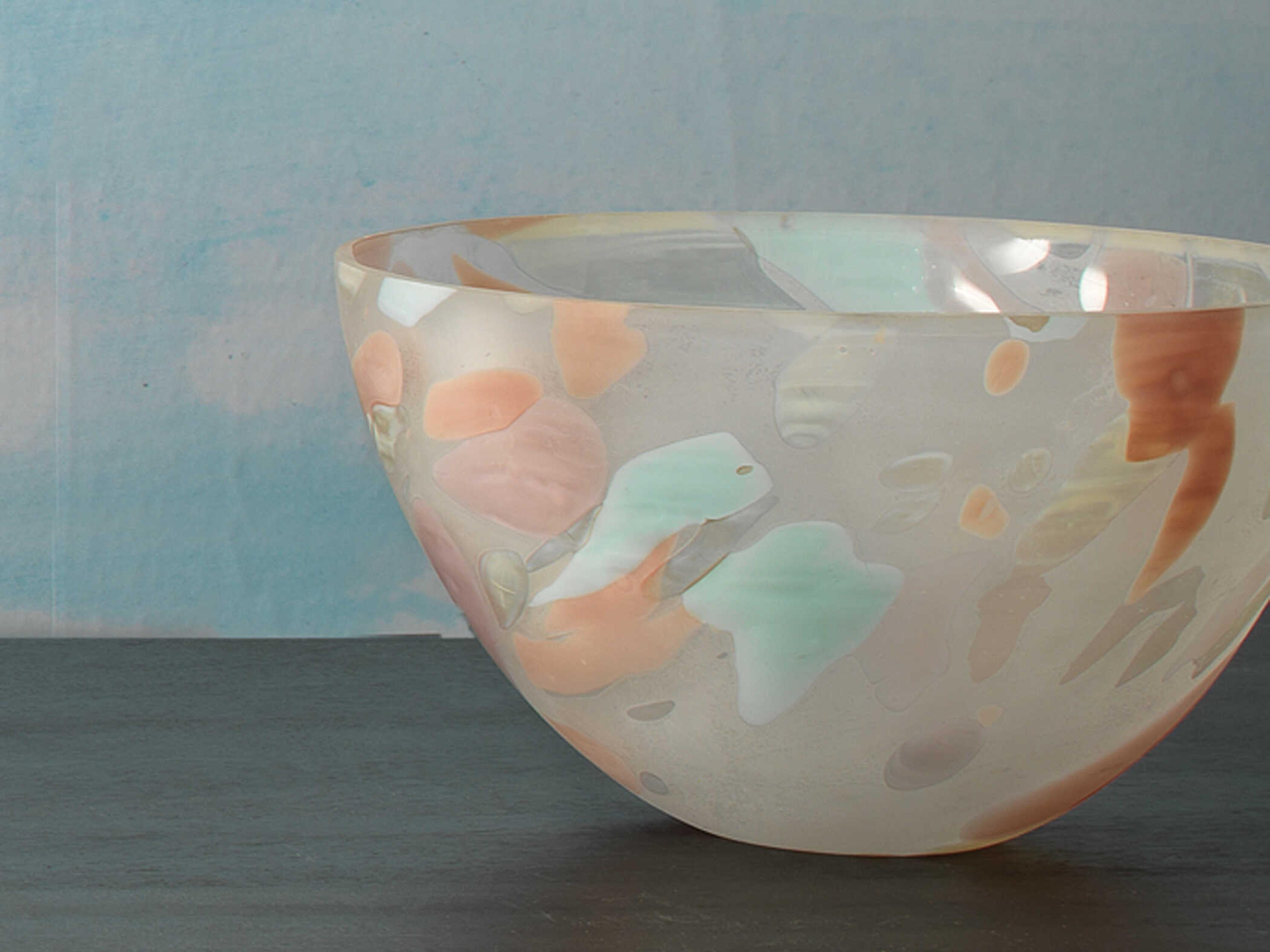 Jamie Young Watercolor Pastel Multicolor 10" Decorative Bowl