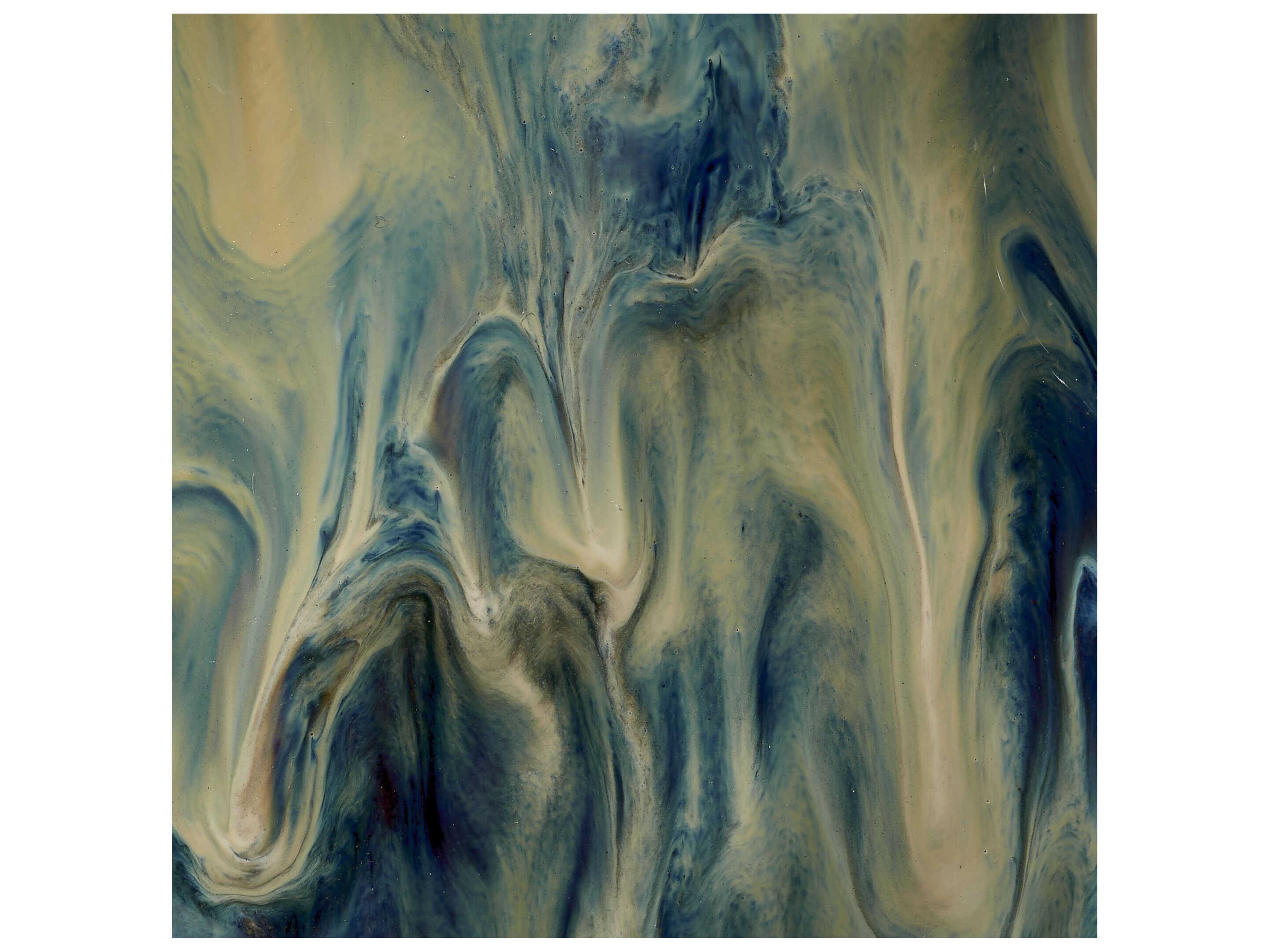 Jamie Young Whirl Reactive Blue Glaze Vase