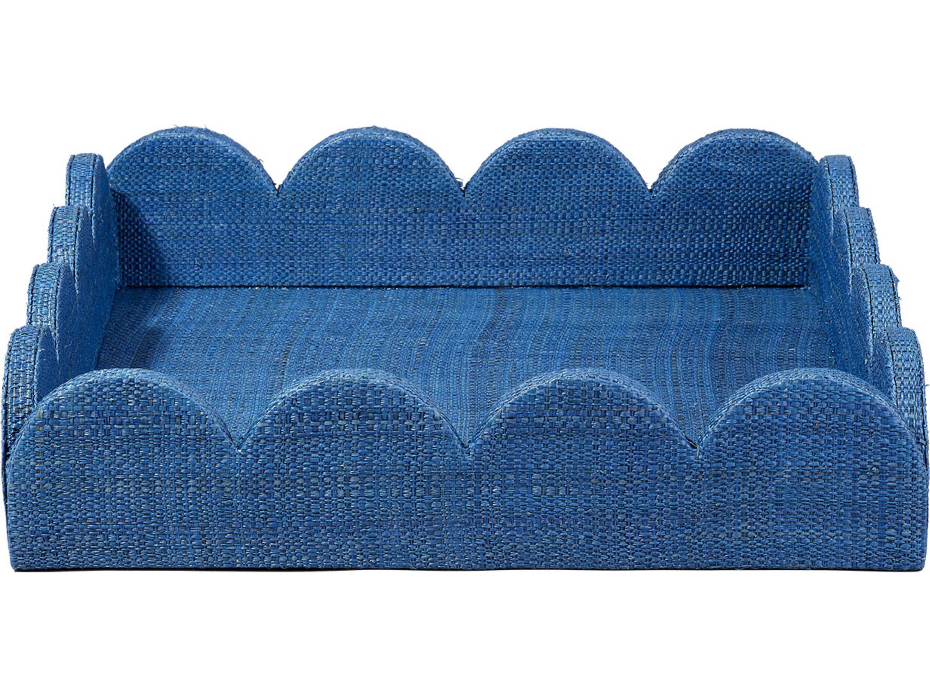 Jamie Young Wonderland Scalloped Indigo Serving Tray
