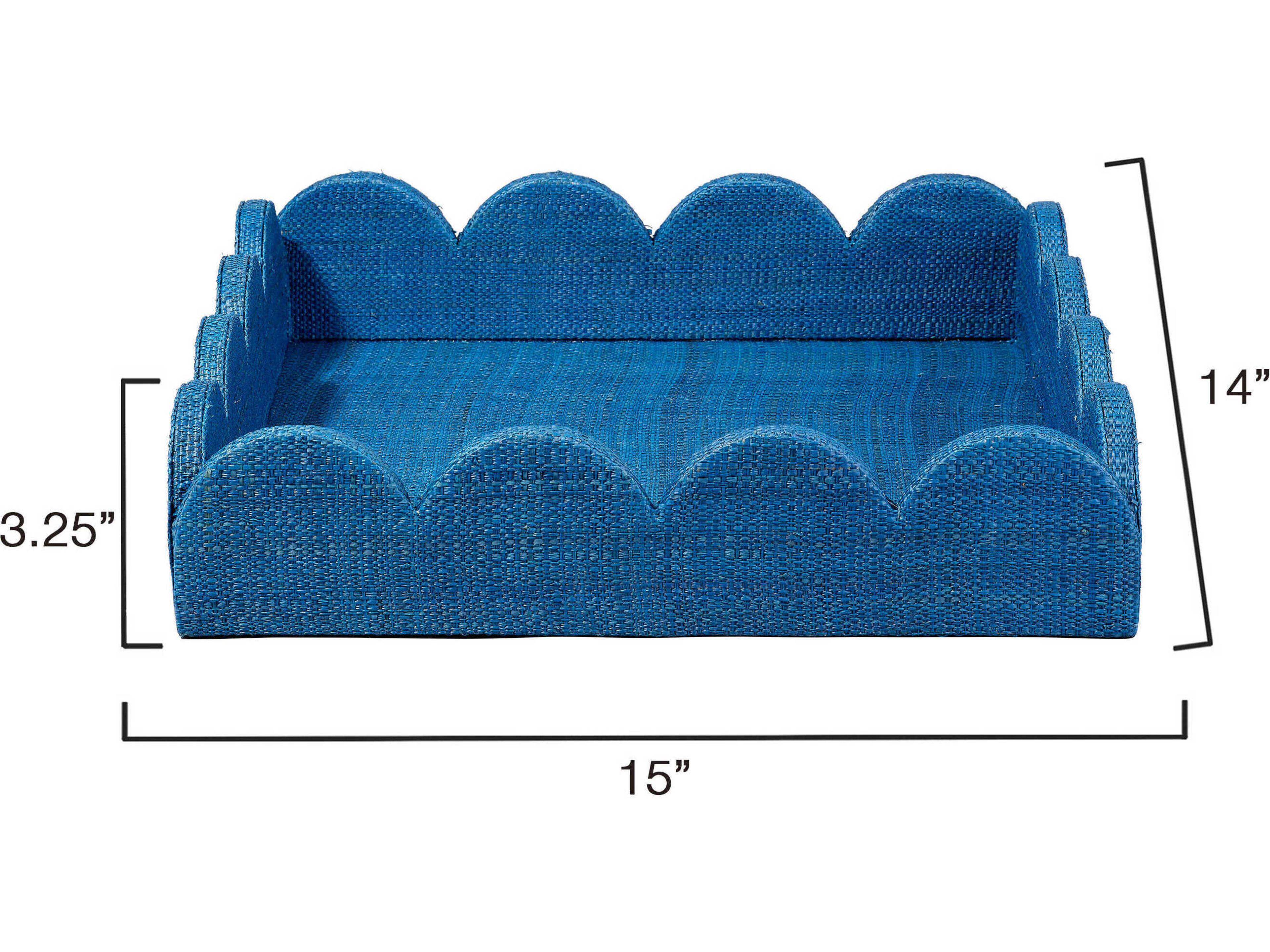 Jamie Young Wonderland Scalloped Indigo Serving Tray