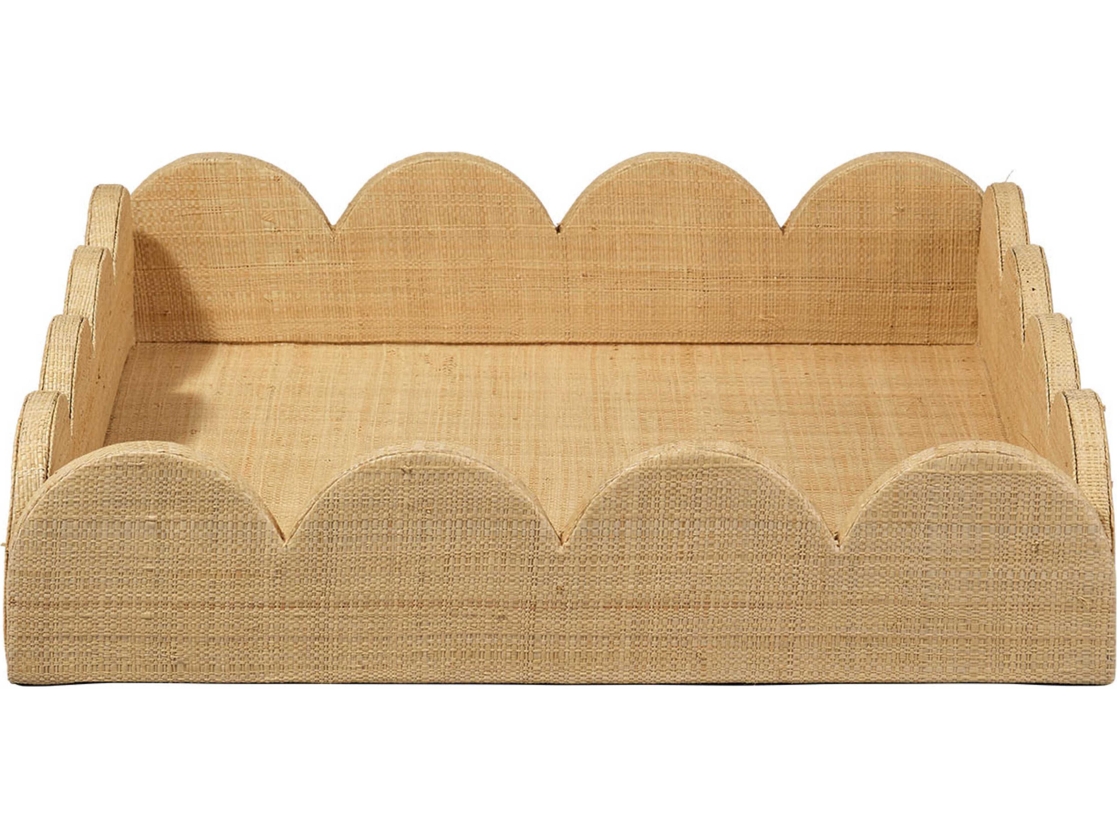 Wonderland Scalloped Natural Serving Tray