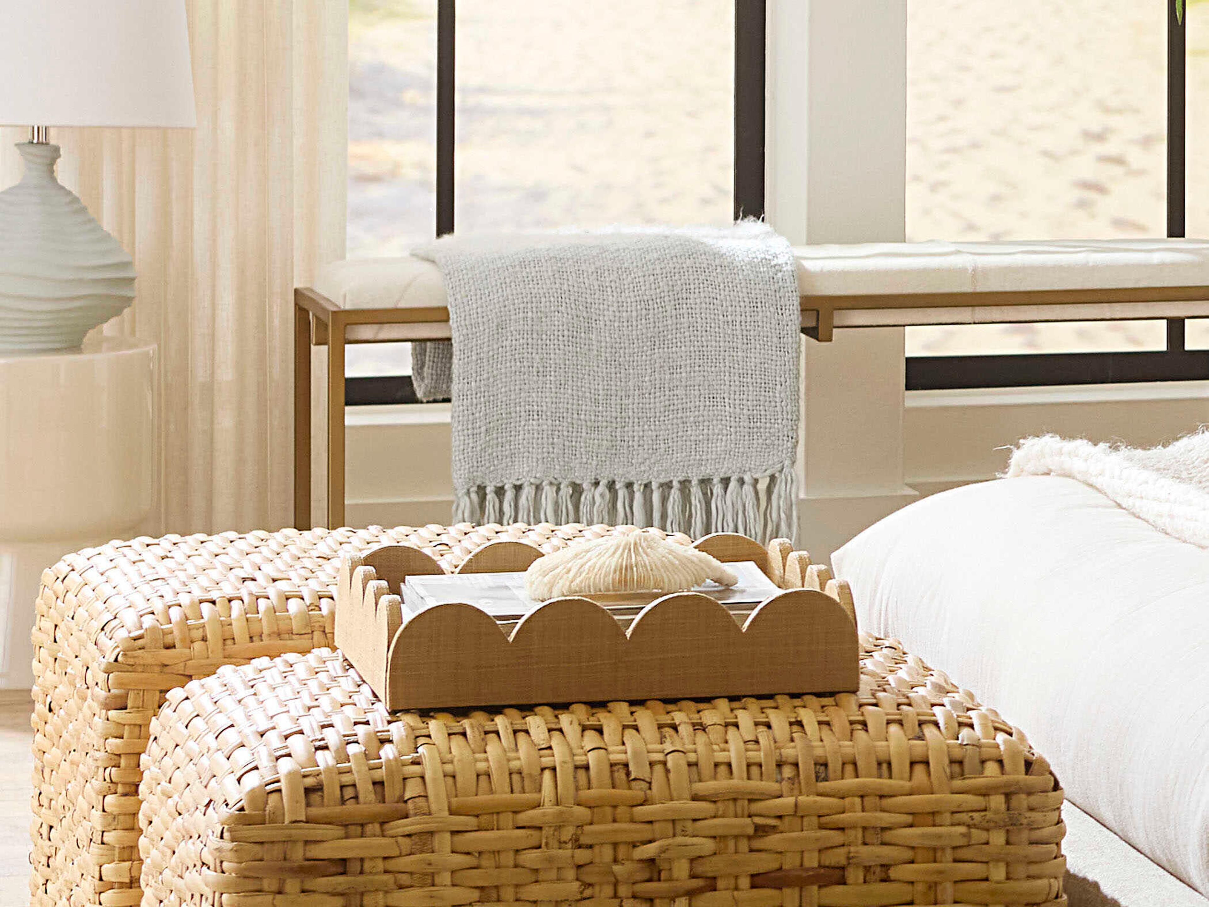 Jamie Young Wonderland Scalloped Natural Serving Tray