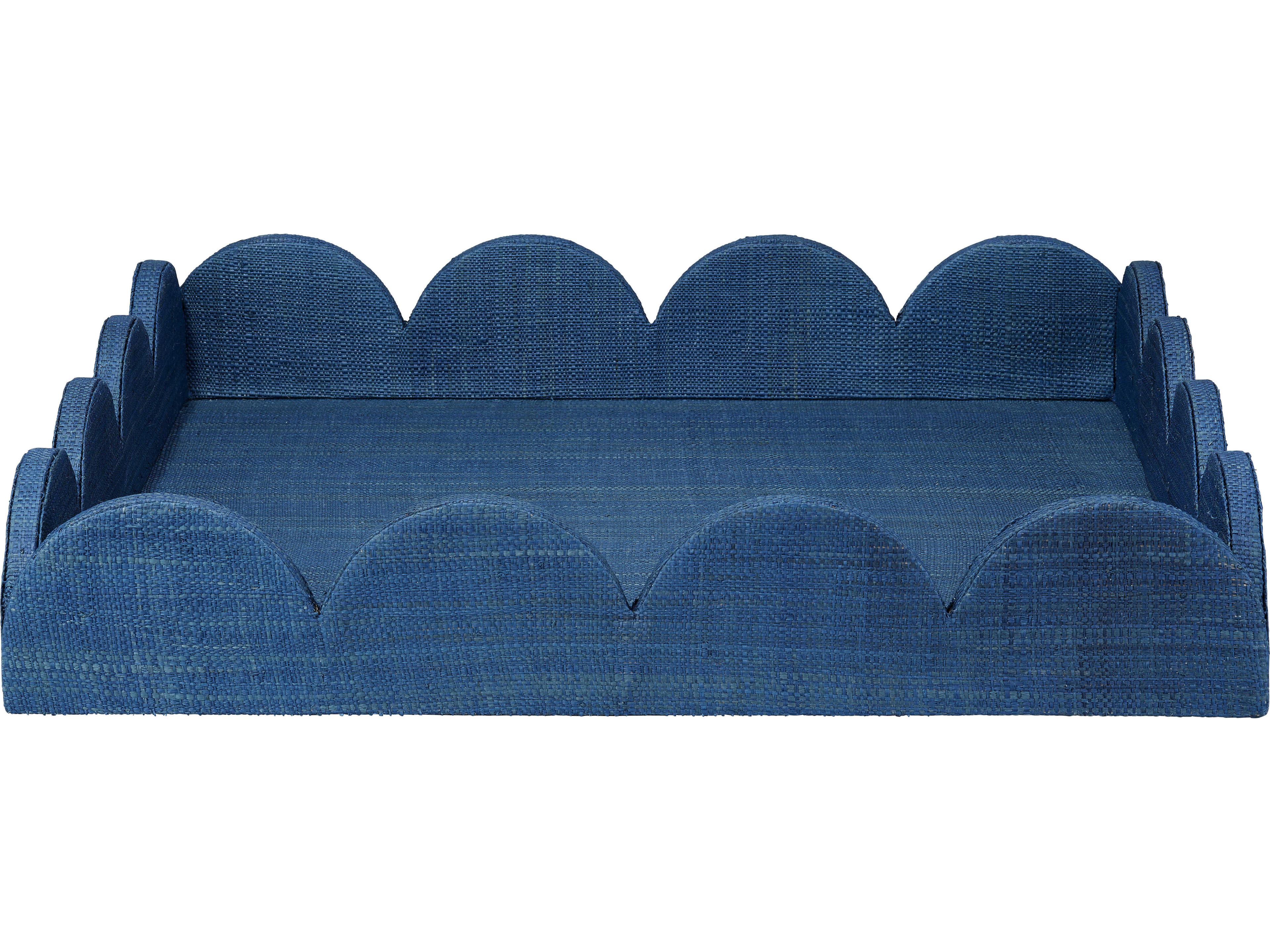 Jamie Young Wonderland Scalloped Indigo Serving Tray