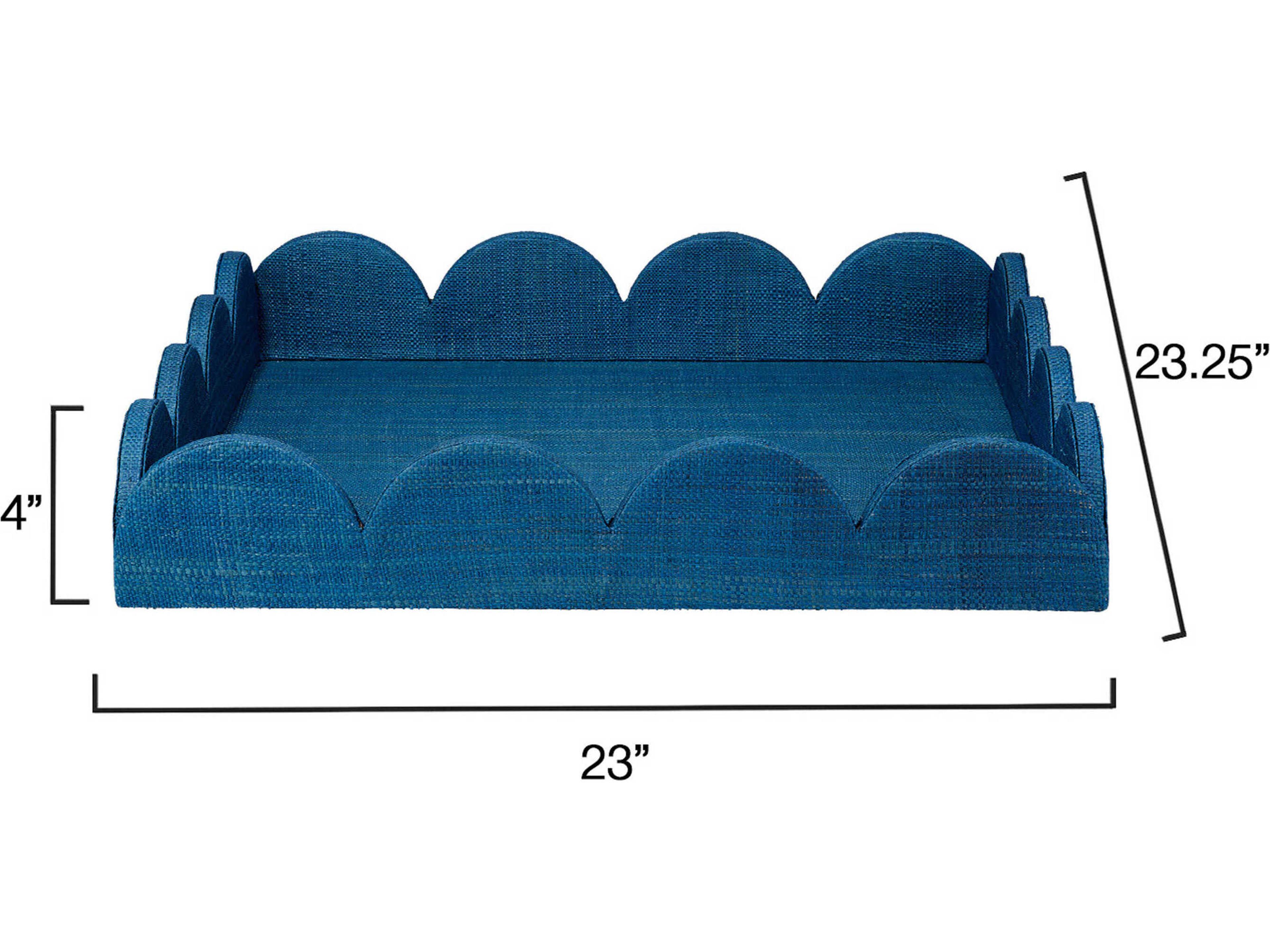 Jamie Young Wonderland Scalloped Indigo Serving Tray
