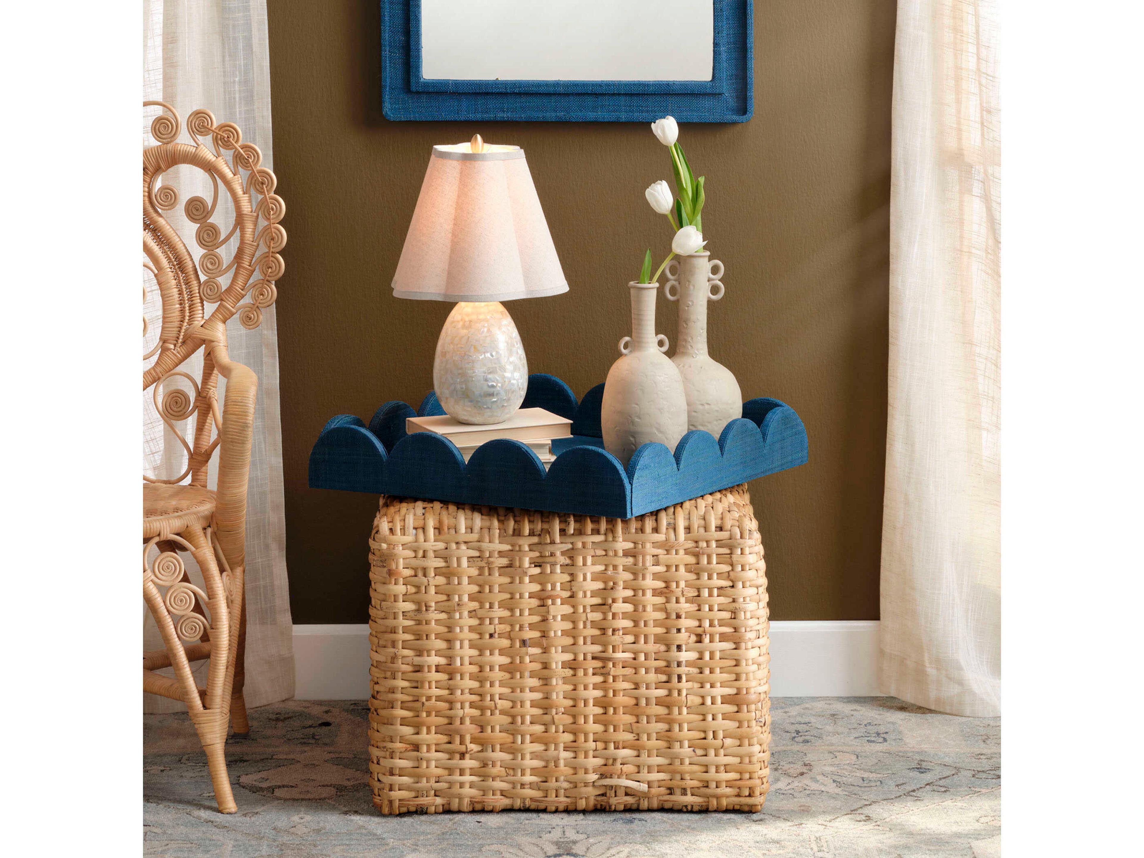 Jamie Young Wonderland Scalloped Indigo Serving Tray