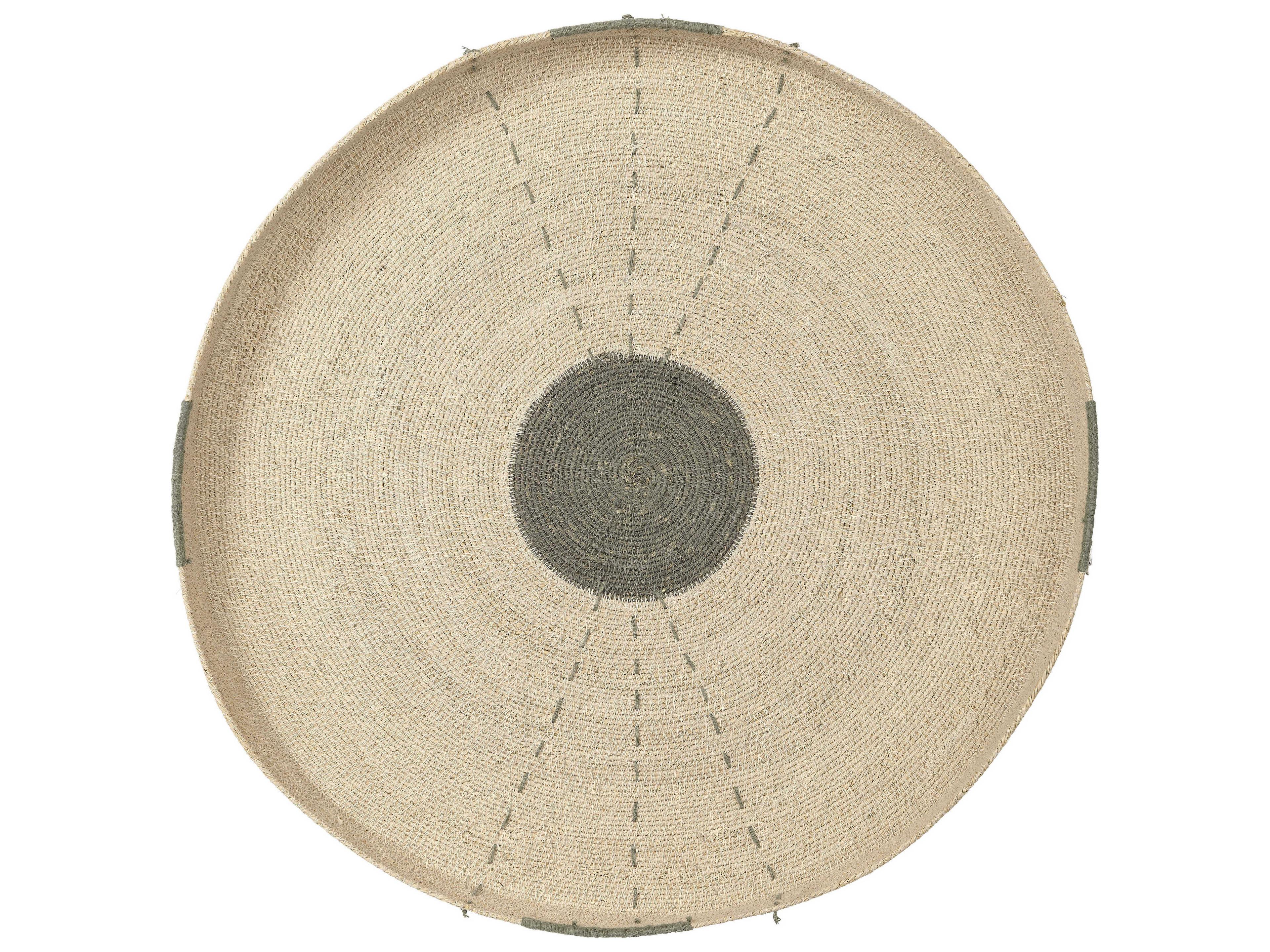 Sundial Teal Seagrass Round Wall Art