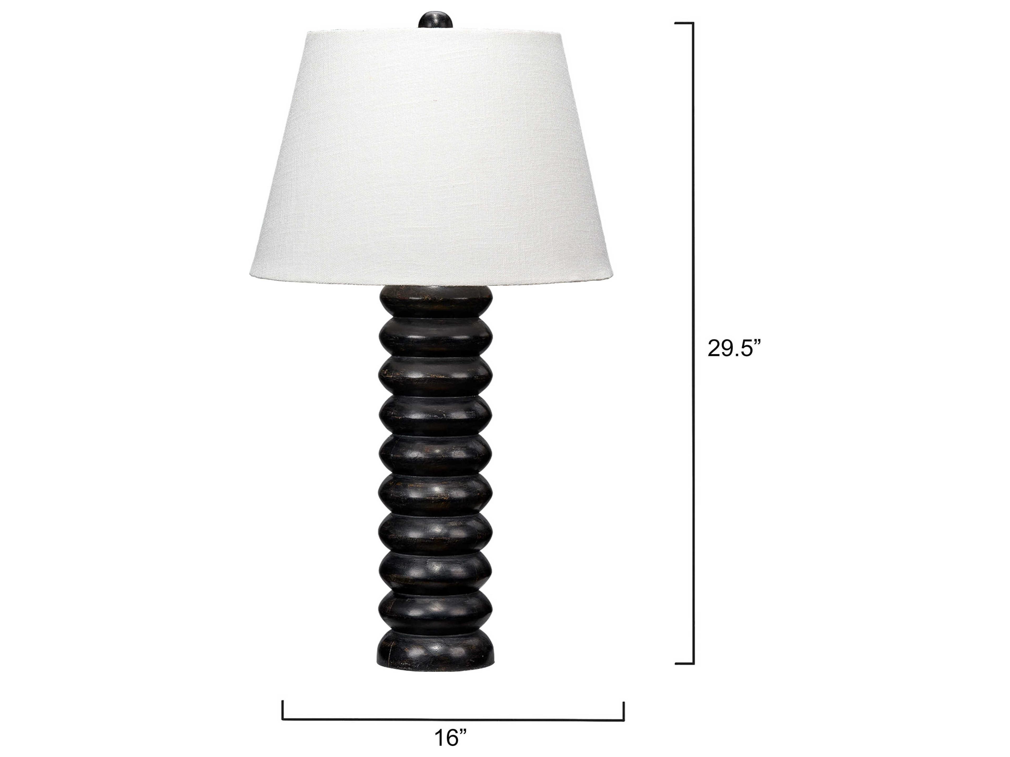 Jamie Young Abacus Black Buffet Lamp