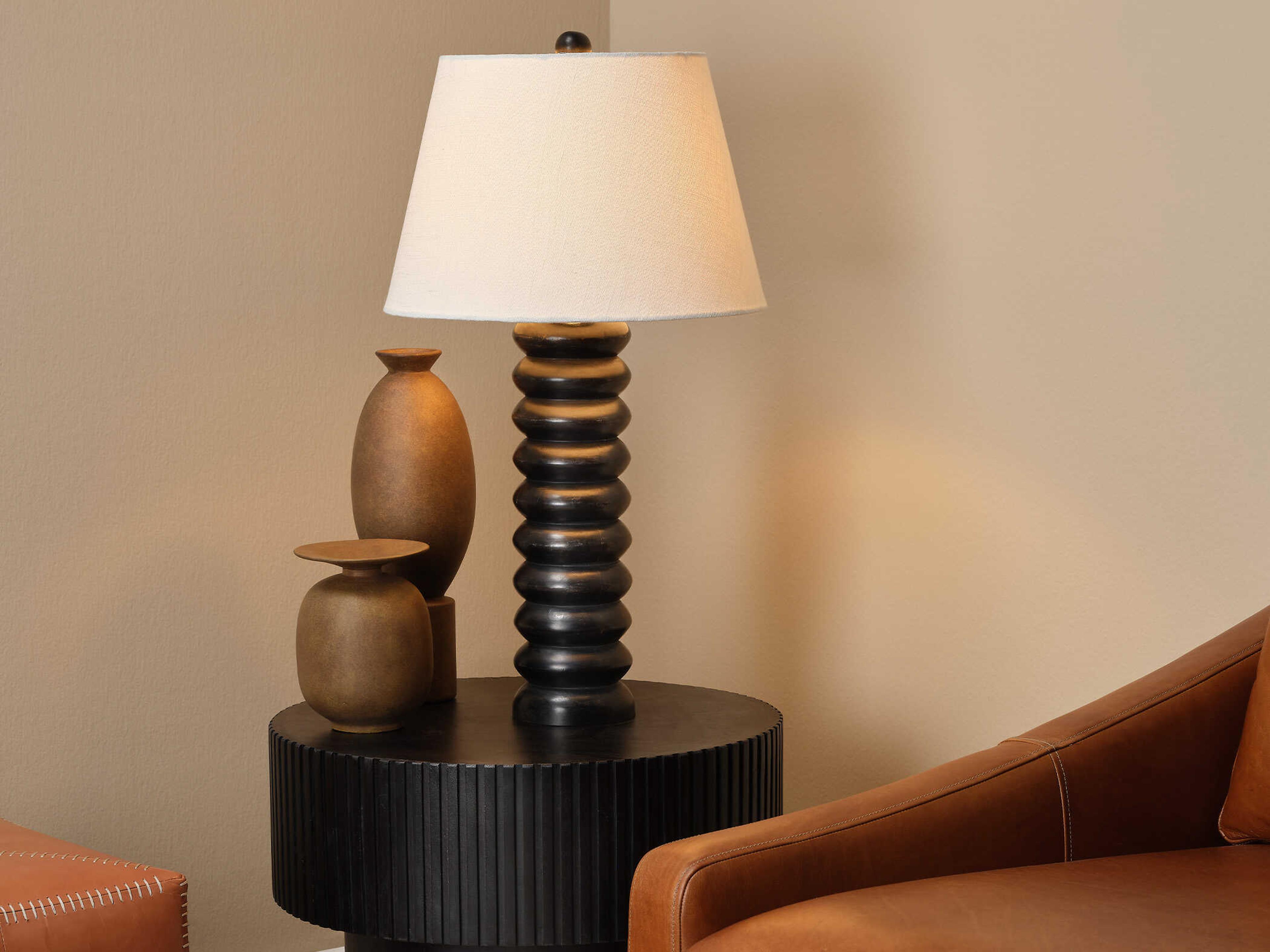 Jamie Young Abacus Black Buffet Lamp