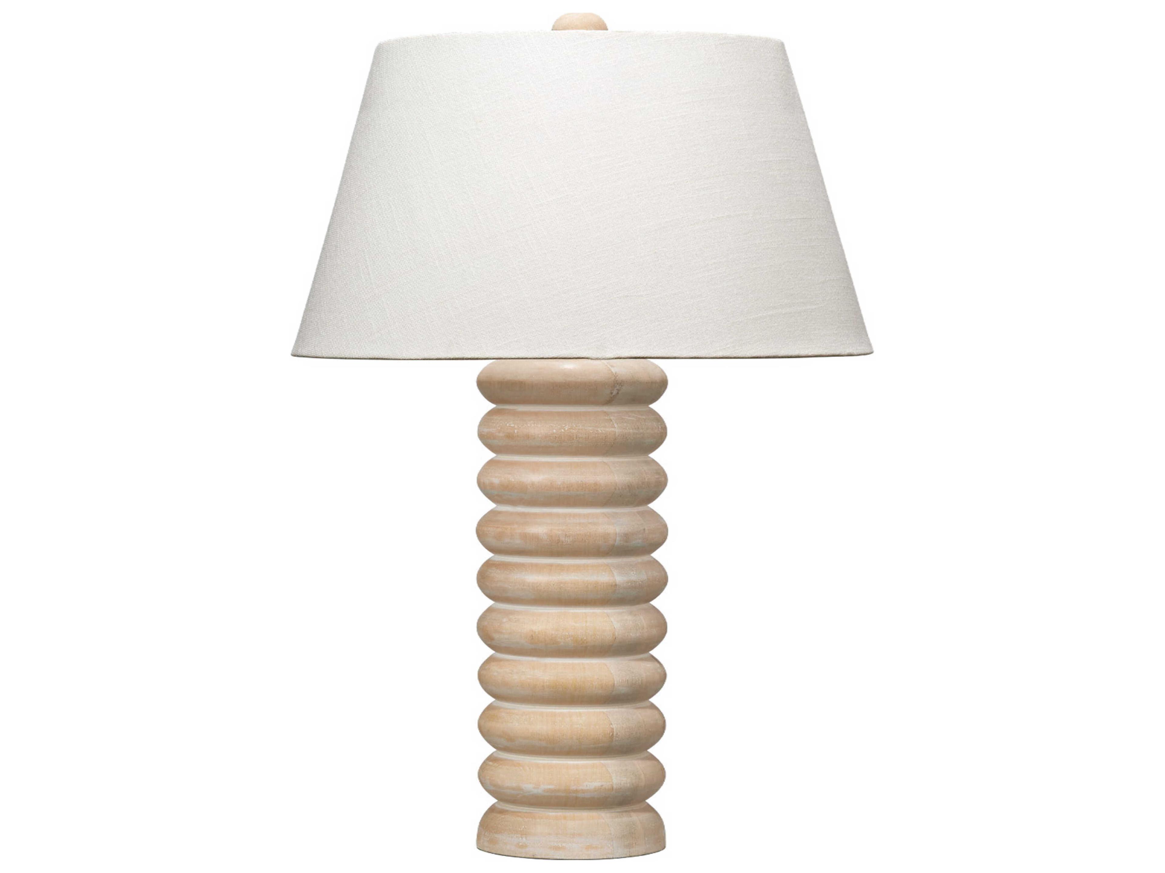 Abacus Natural Bleached Wood Buffet Lamp