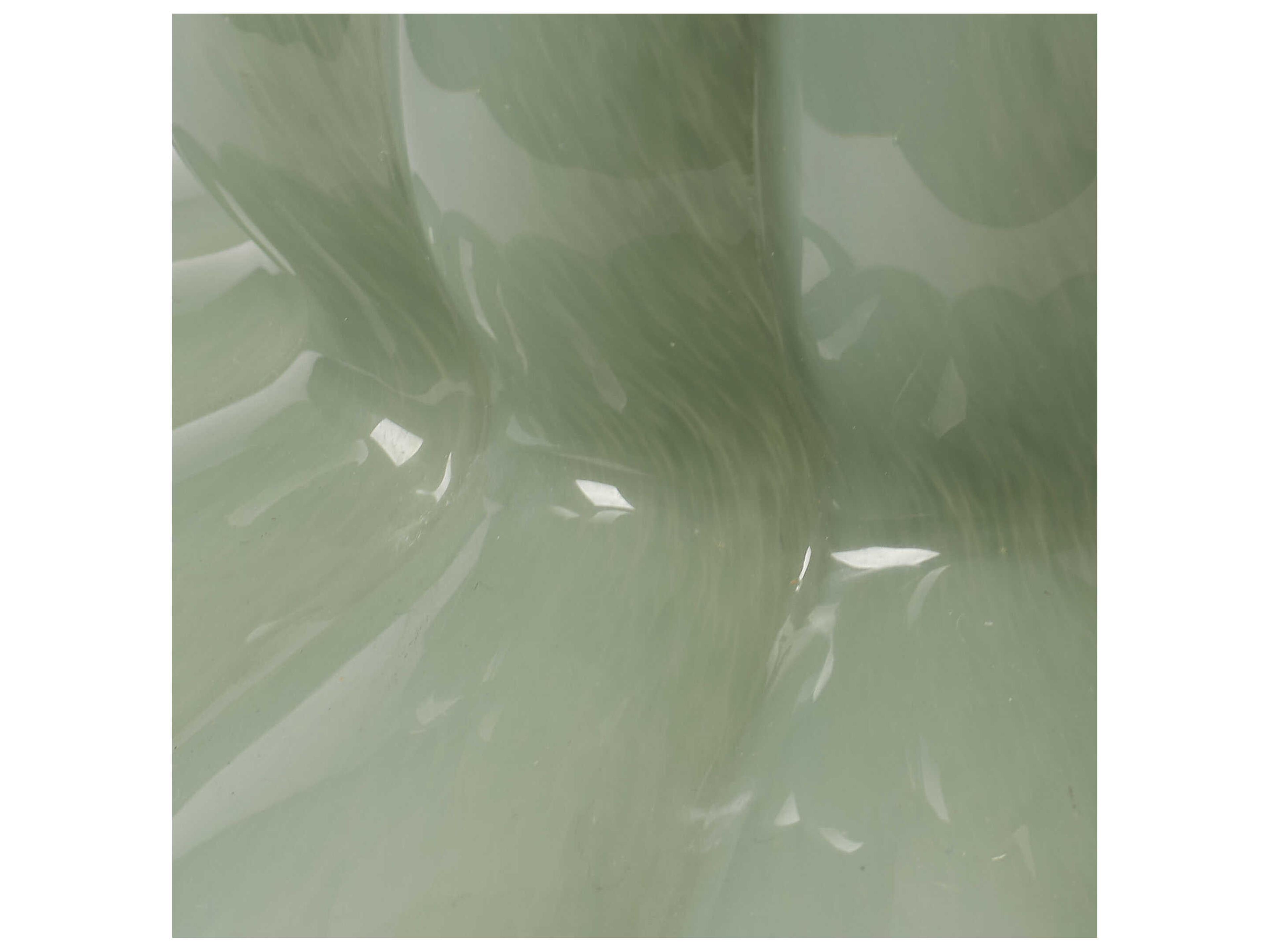 Jamie Young Agnes Celadon Drum White Linen Rolled Edge Green Table Lamp