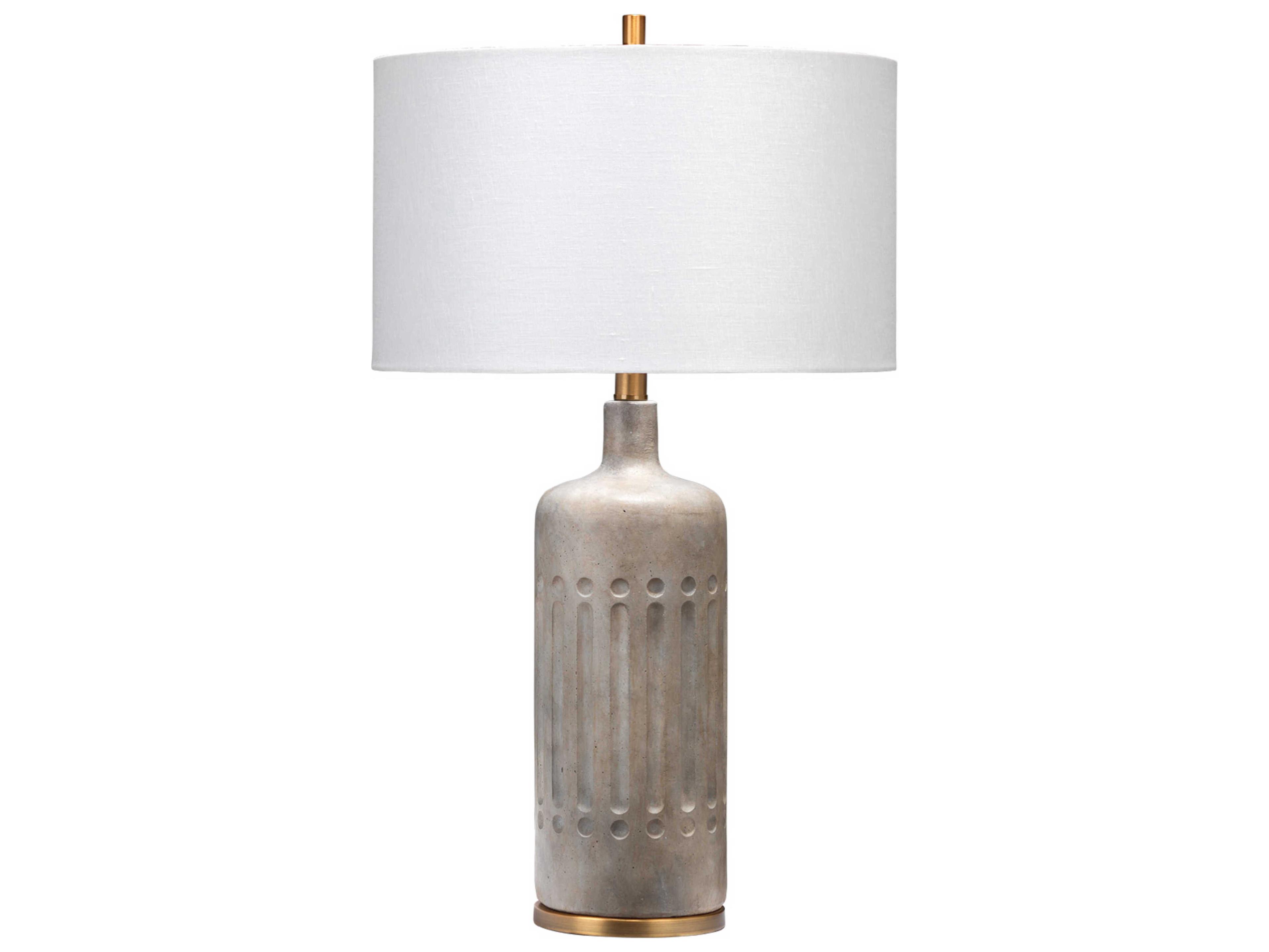 Jamie Young Grey Antique Brass Table Lamp