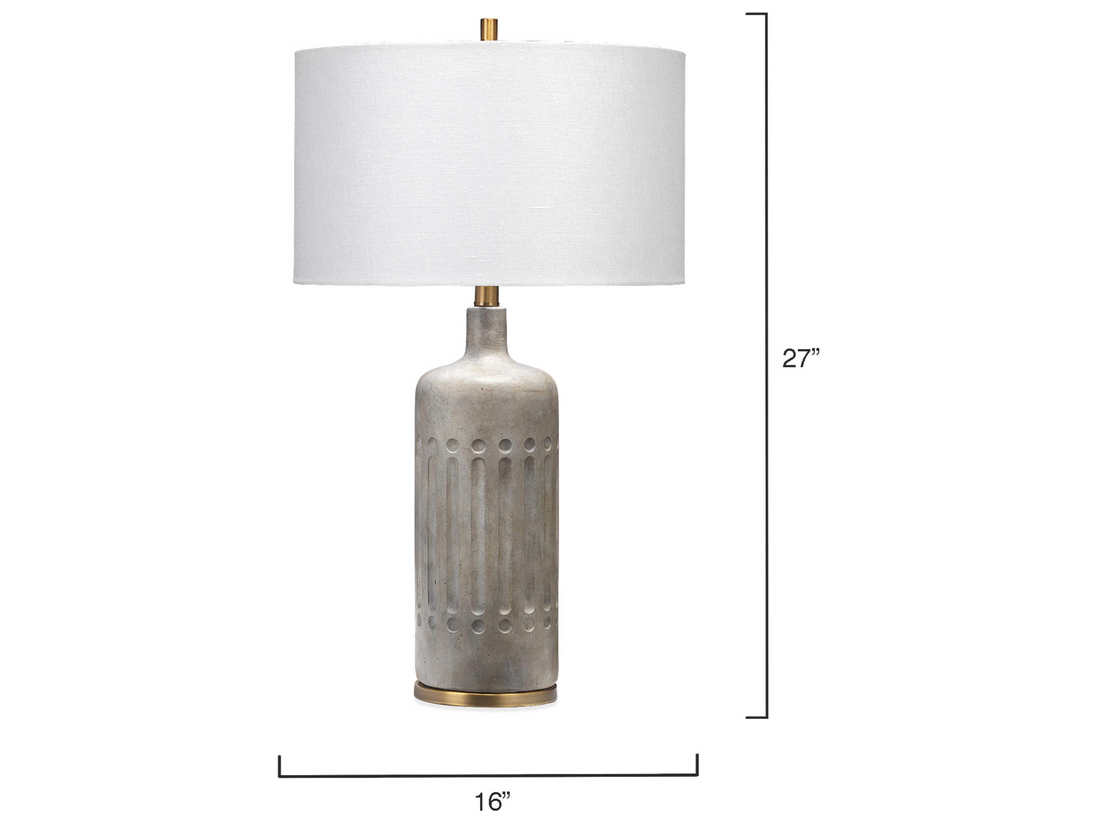 Jamie Young Grey Antique Brass Table Lamp