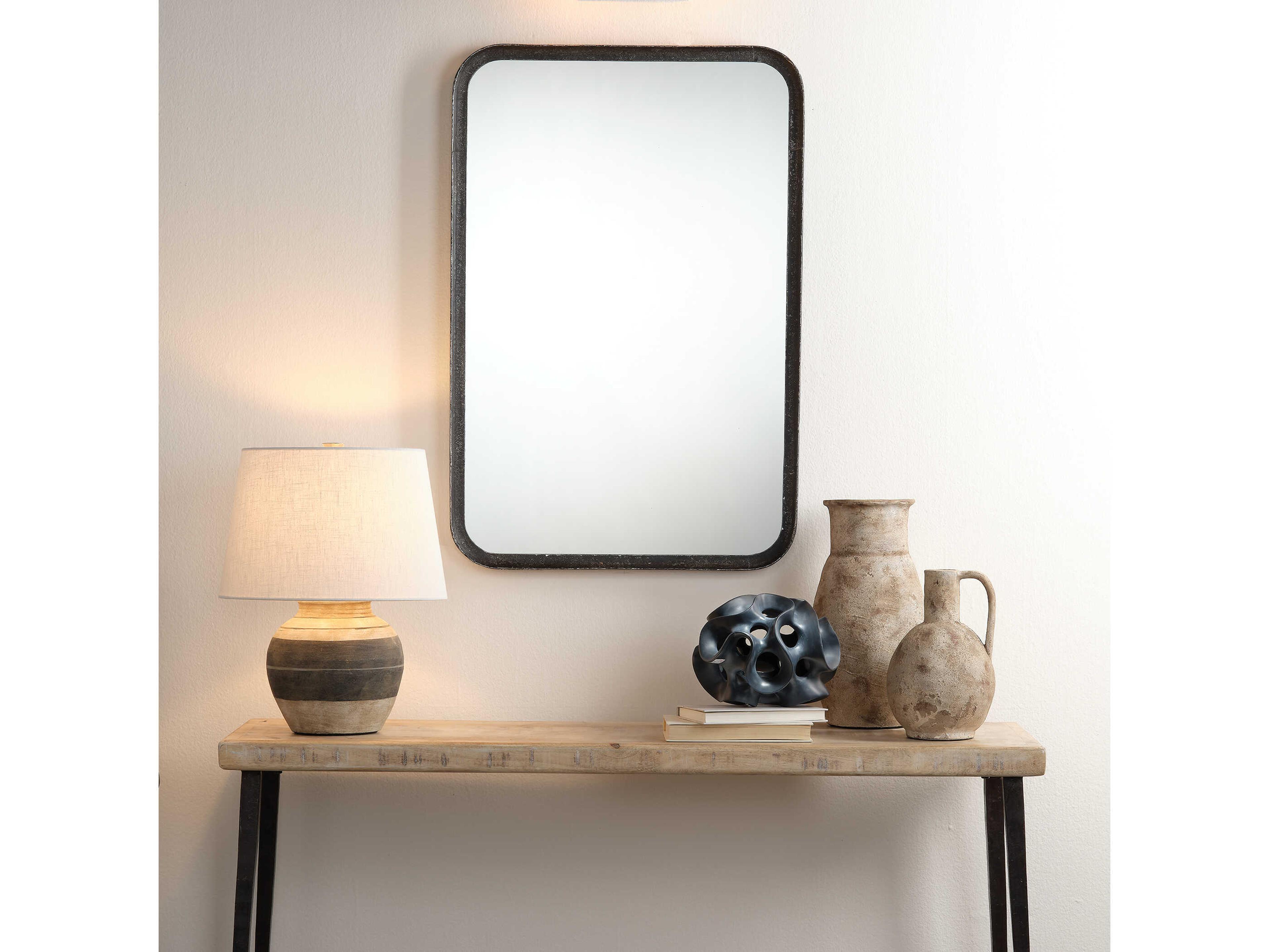 Jamie Young Beige Dark Grey Table Lamp