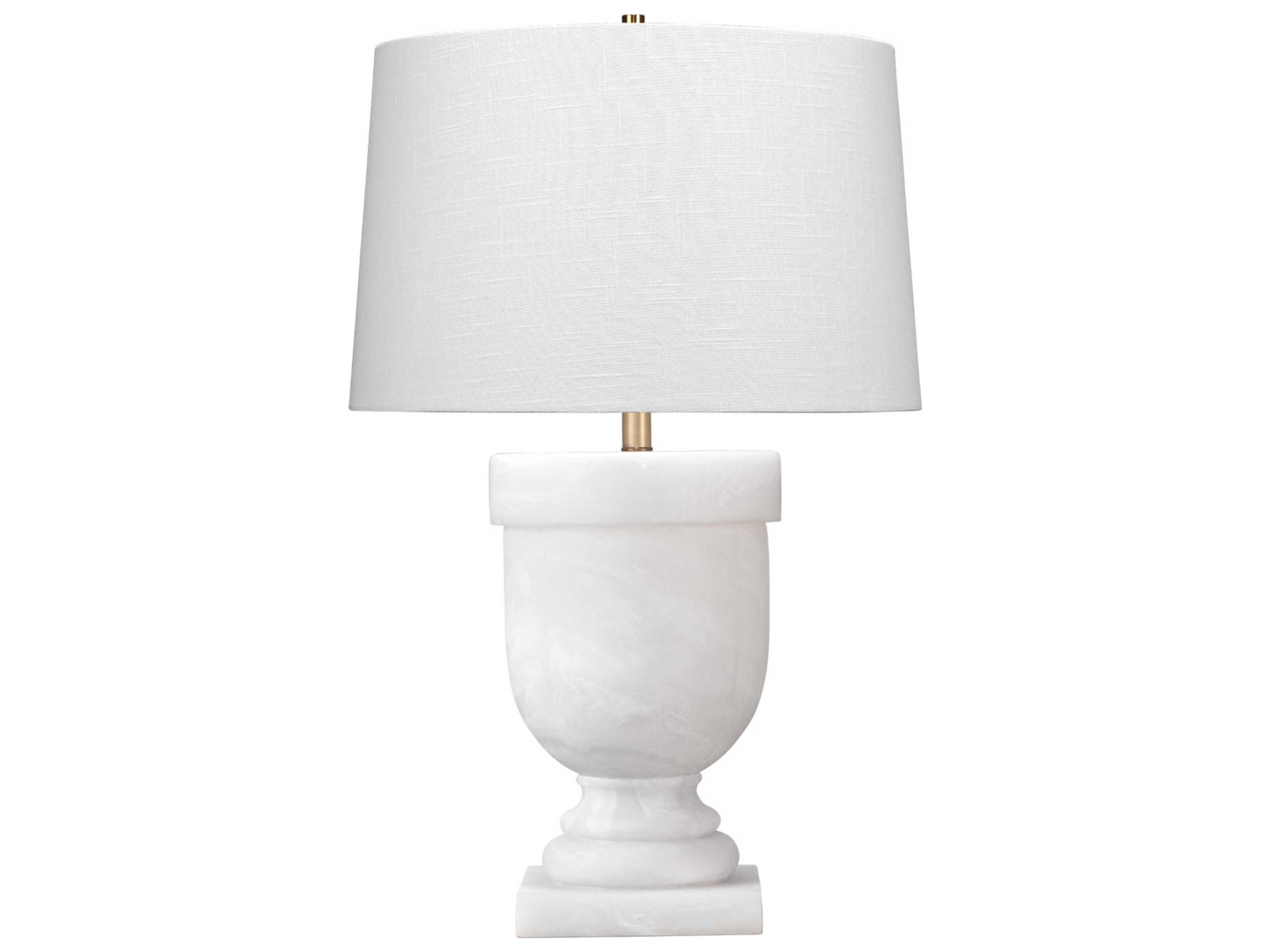 Jamie Young White Faux Alabaster Table Lamp