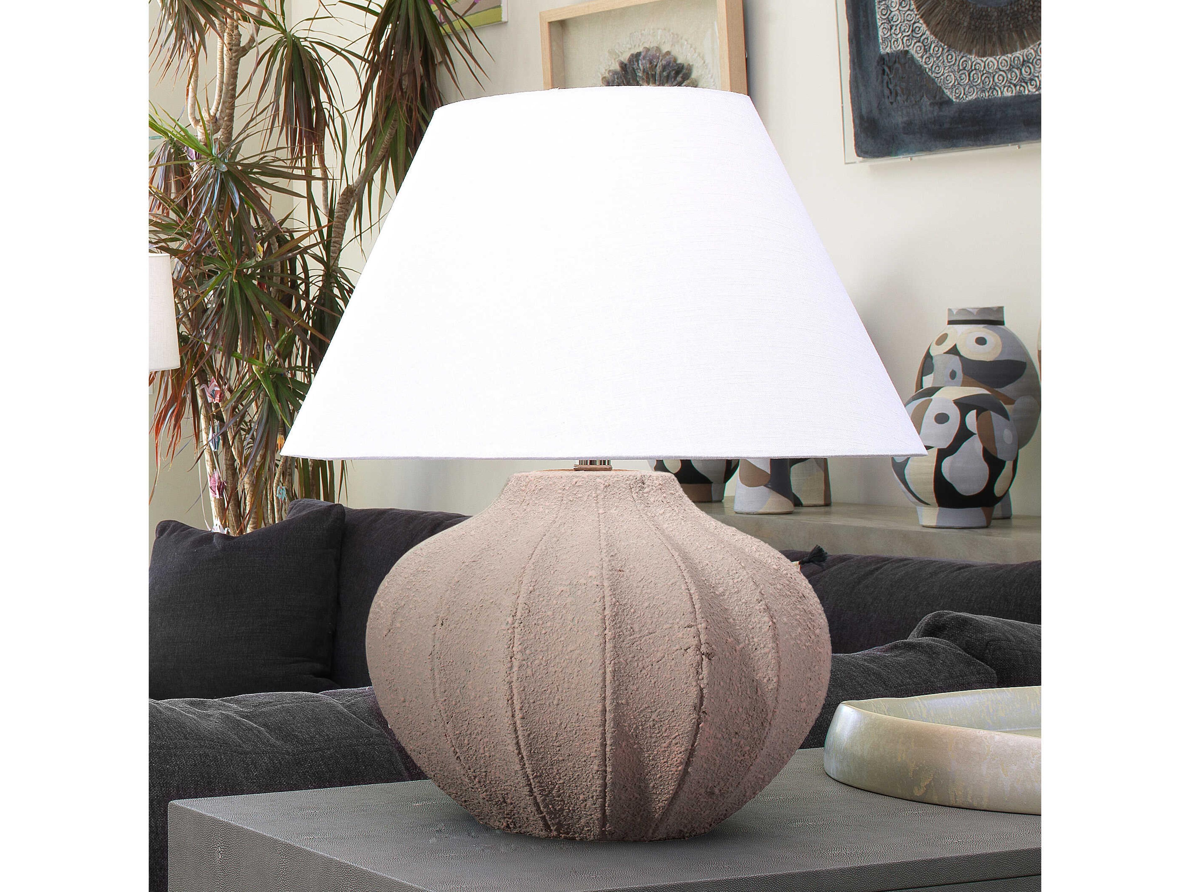 Jamie Young Sand Brown Table Lamp