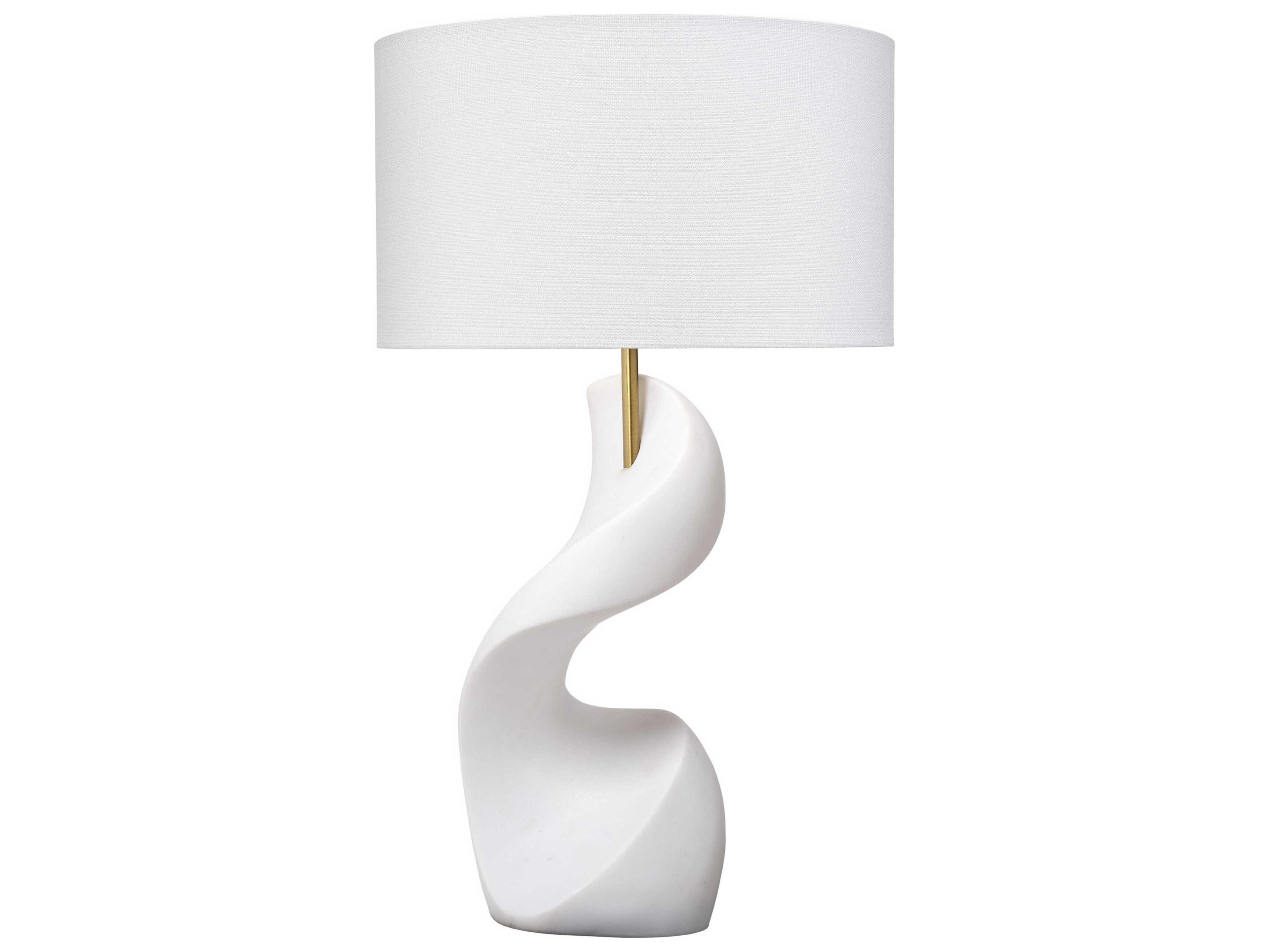 Cobra Smooth White Linen Buffet Lamp