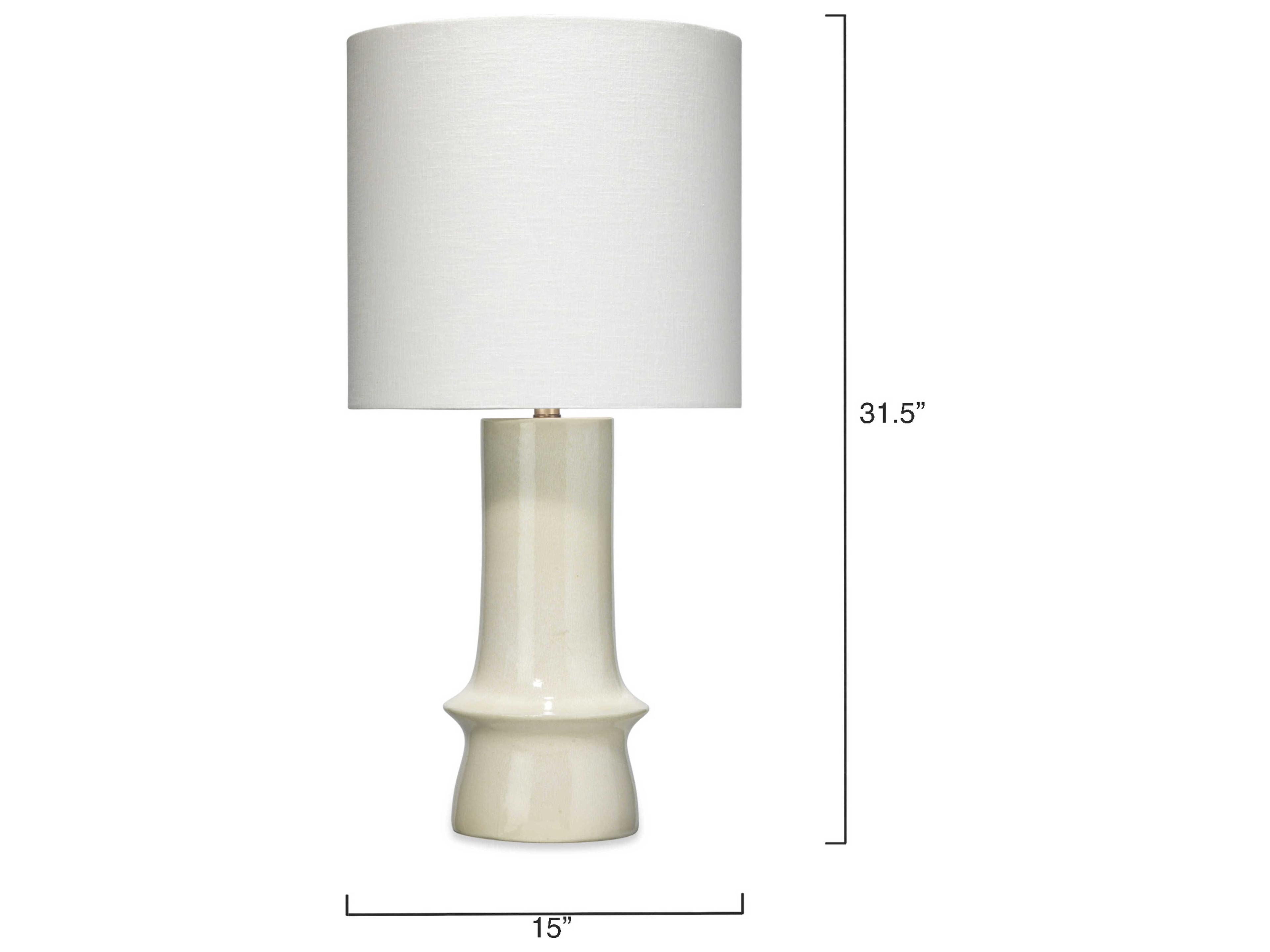 Jamie Young Crest Cream White Buffet Lamp