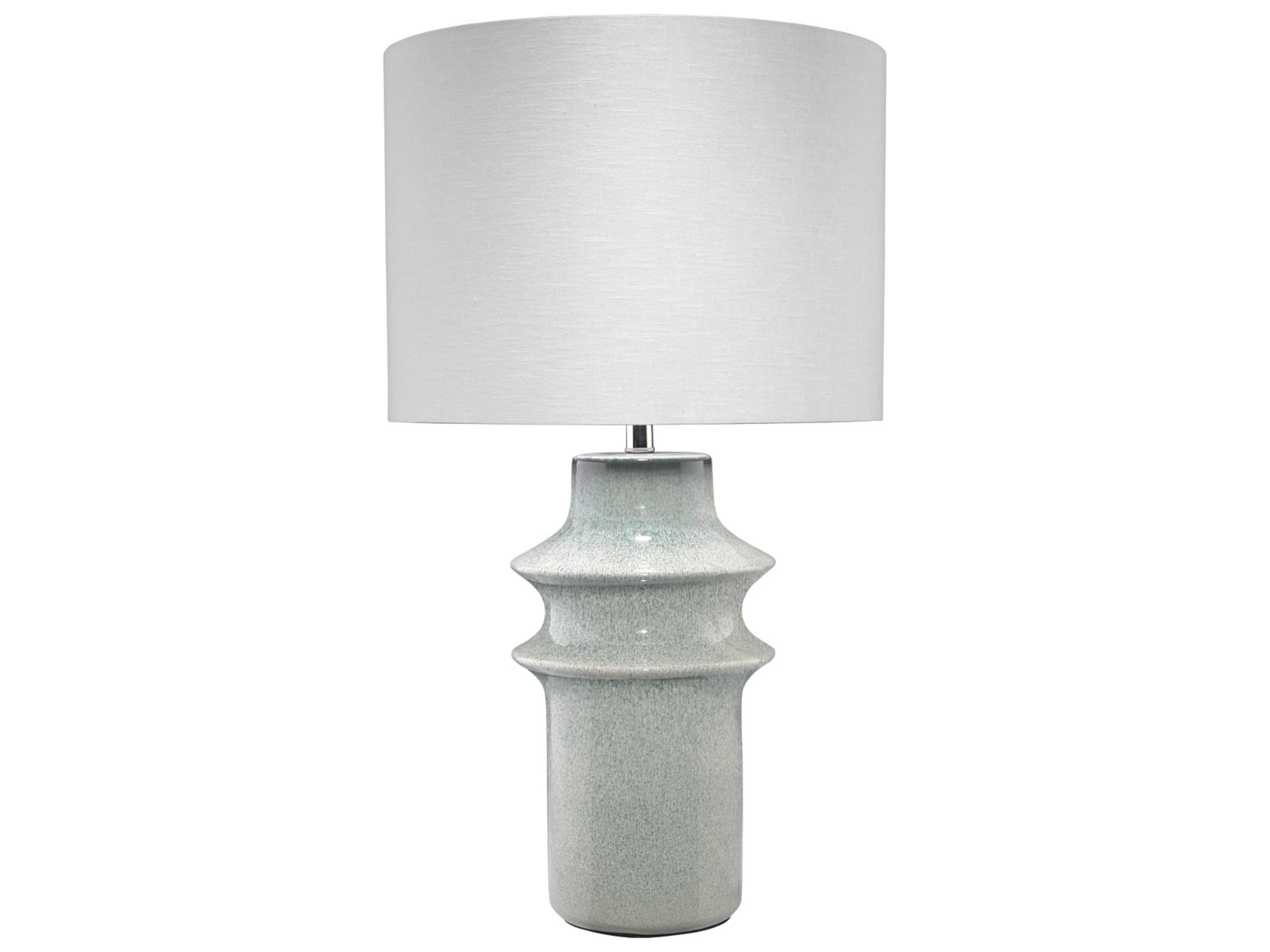 Blue Reactive Glaze Buffet Lamp