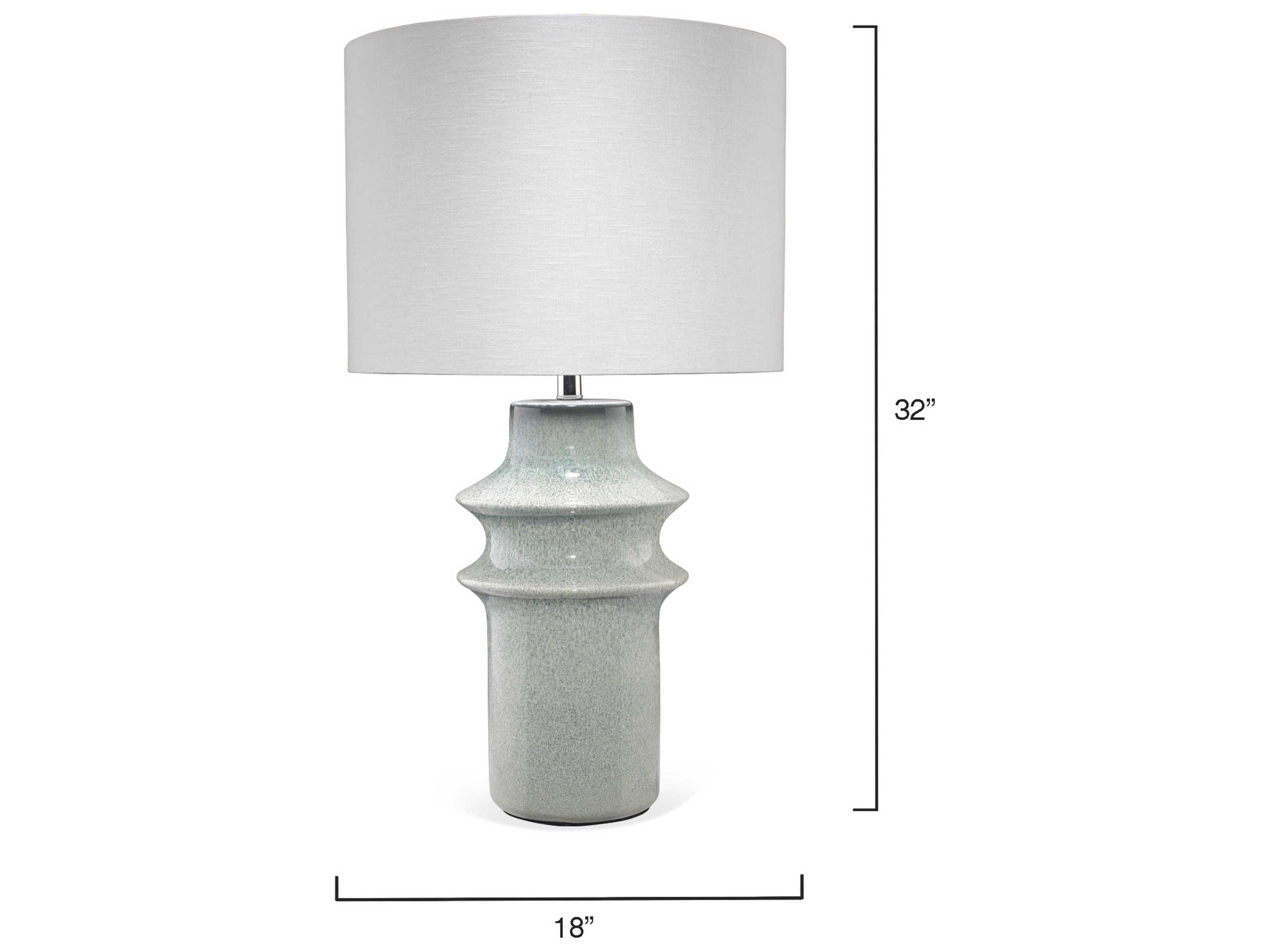 Jamie Young Blue Reactive Glaze Buffet Lamp