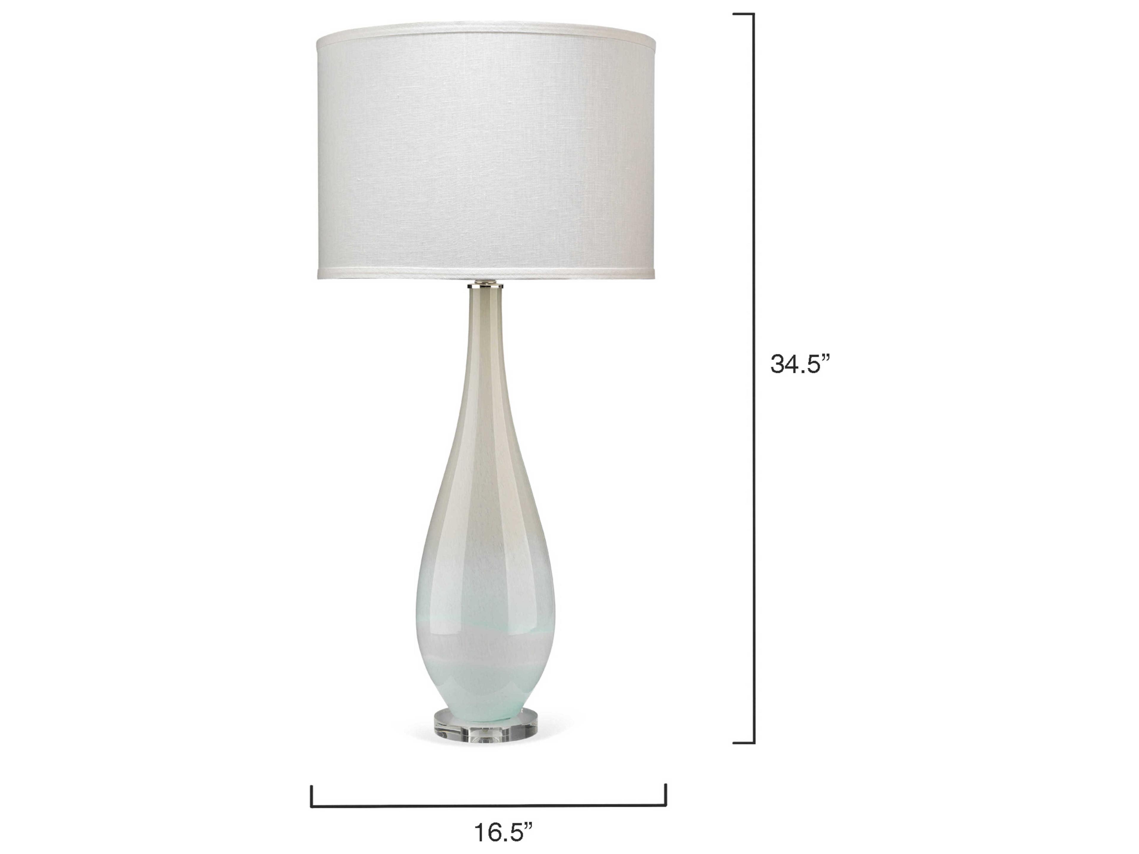Jamie Young Dewdrop Sky Blue Blown Glass Buffet Lamp