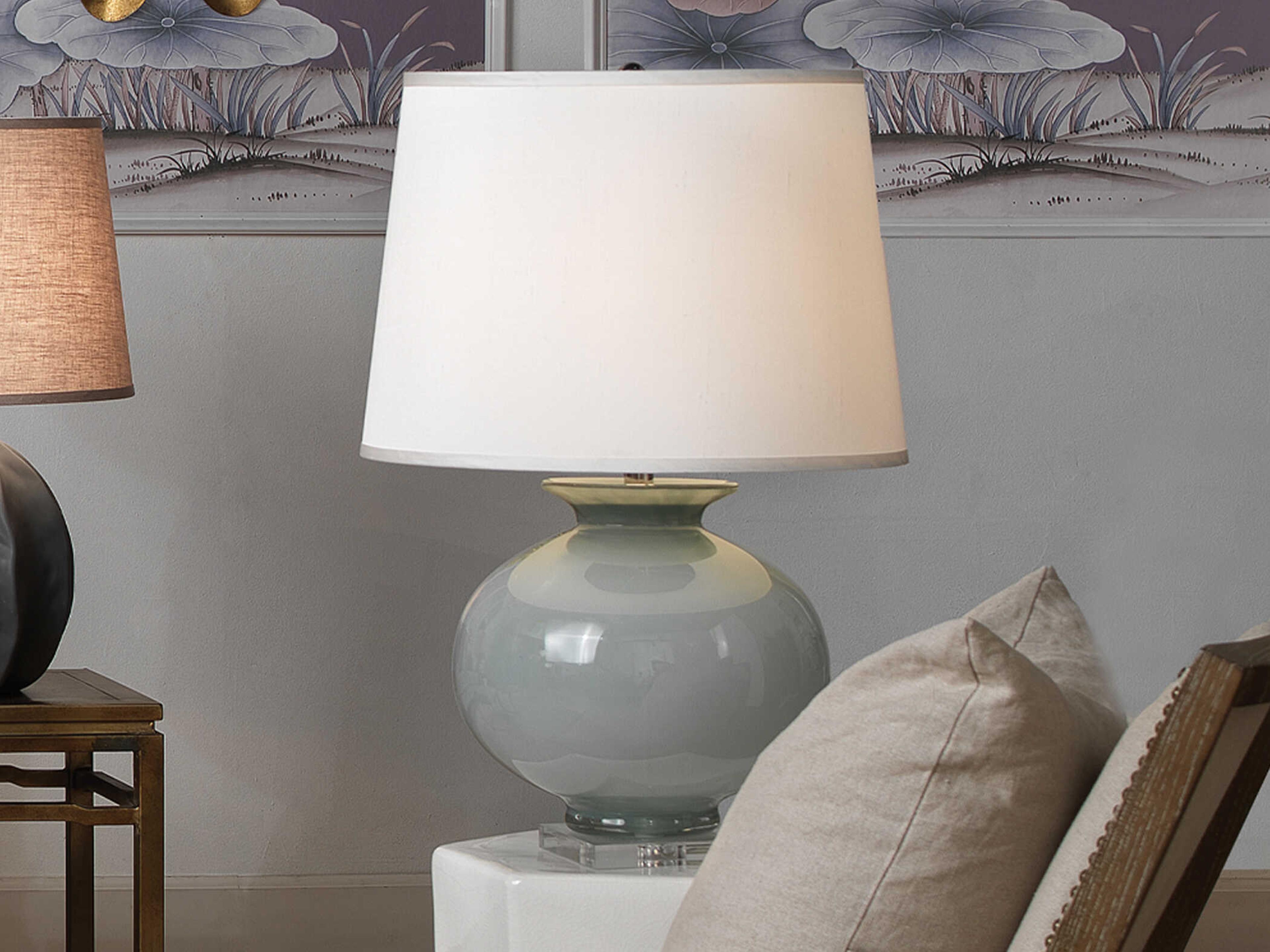 Jamie Young Heirloom Cornflower Blue Glass Buffet Lamp