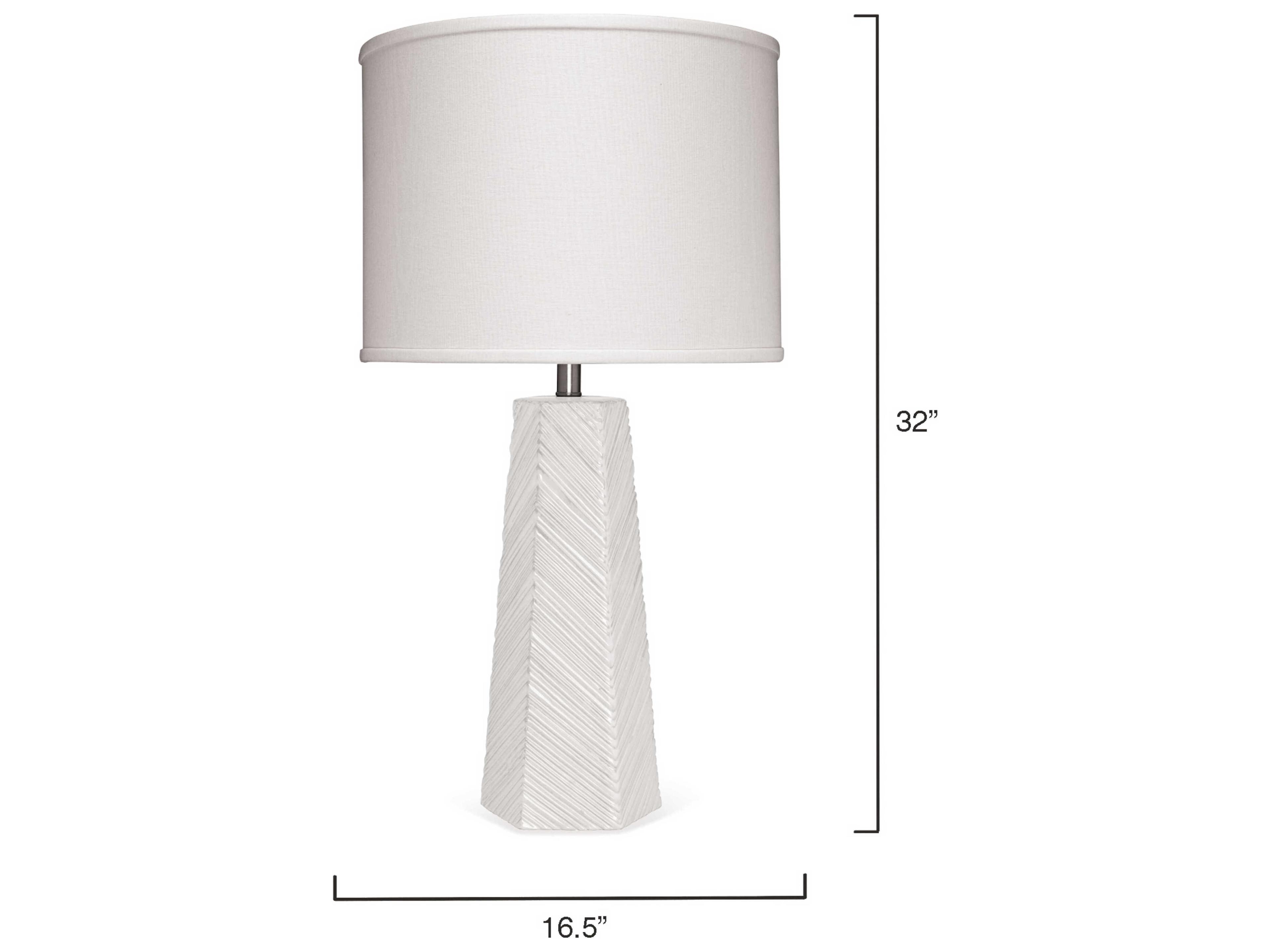 Jamie Young Rise Cream Off White Buffet Lamp