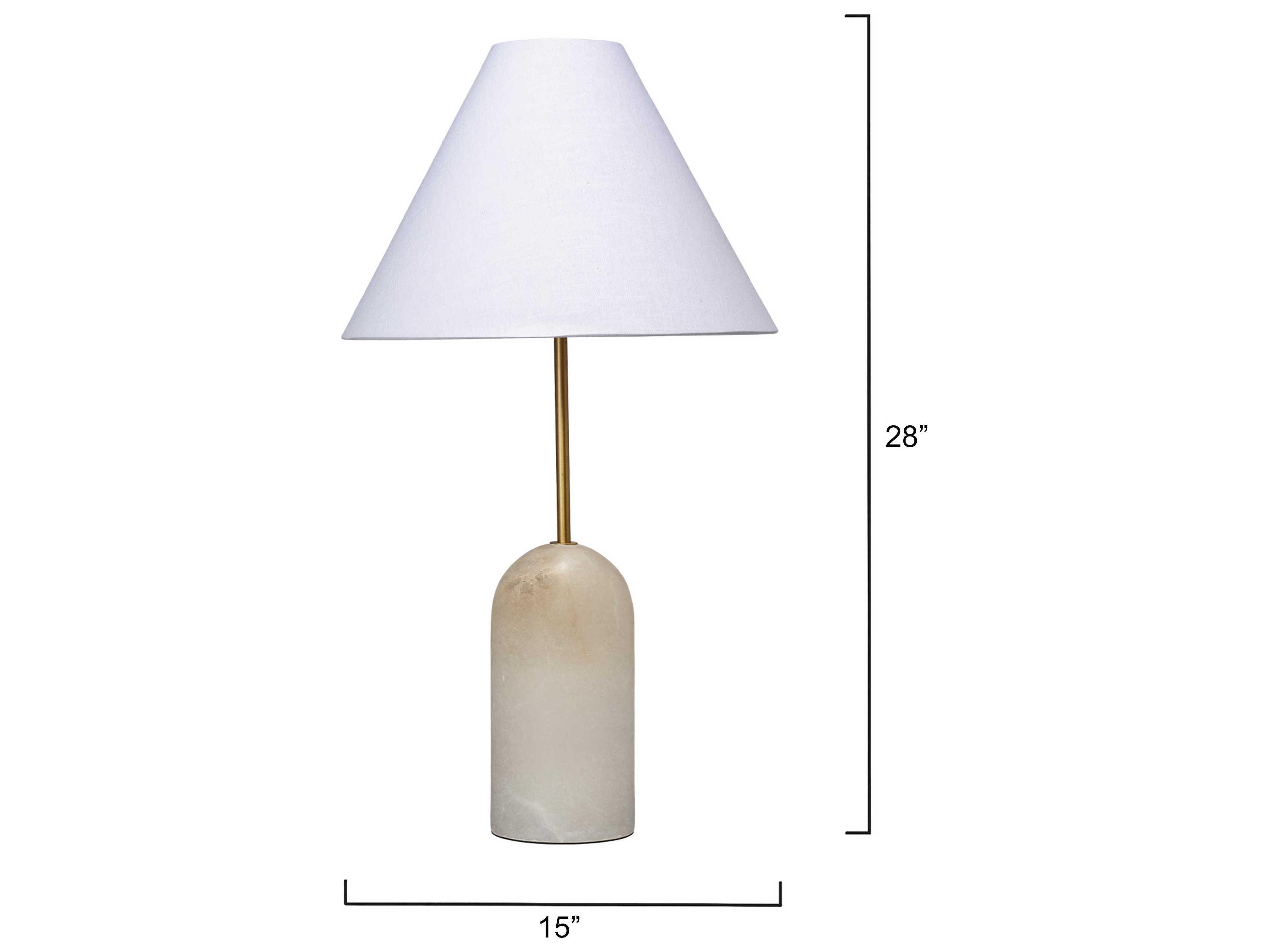 Jamie Young Holt White Buffet Lamp