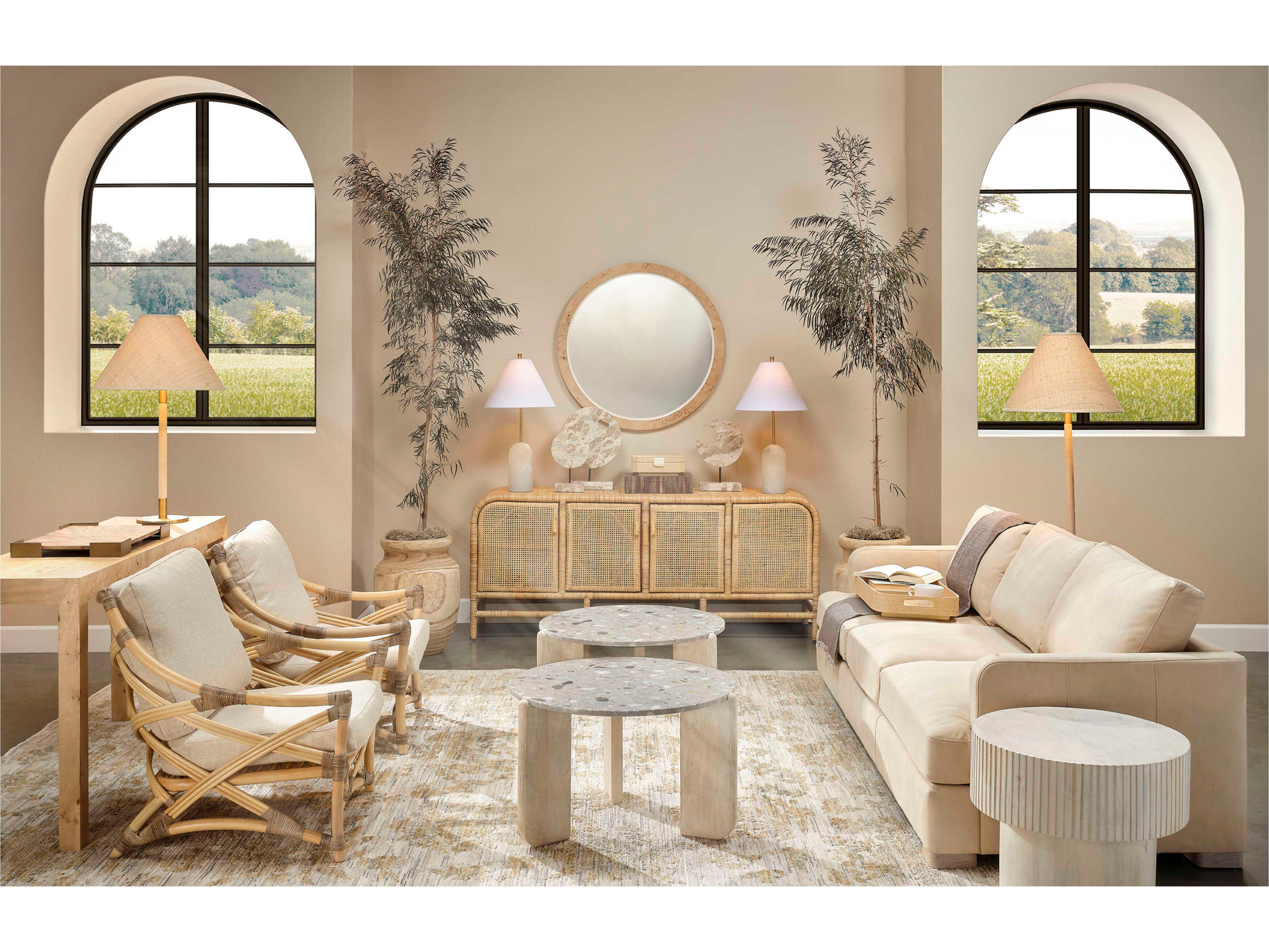 Jamie Young Holt White Buffet Lamp