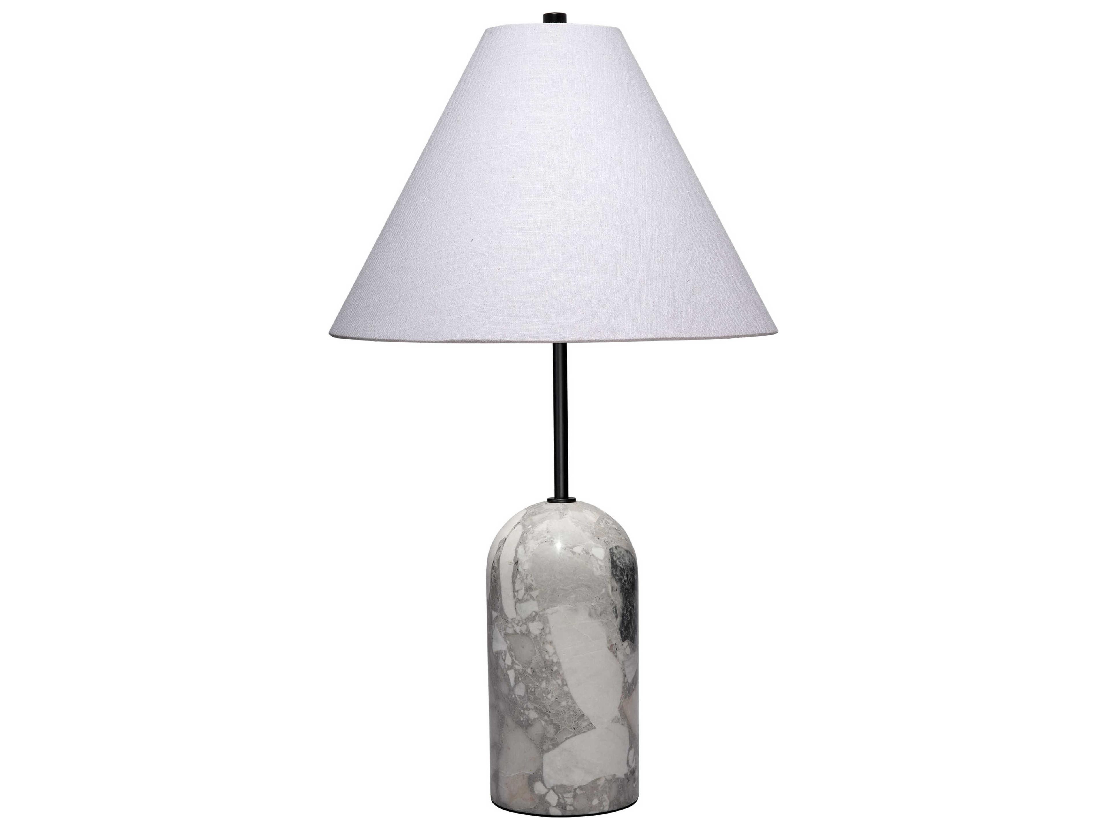 Jamie Young Holt Grey White Linen Buffet Lamp