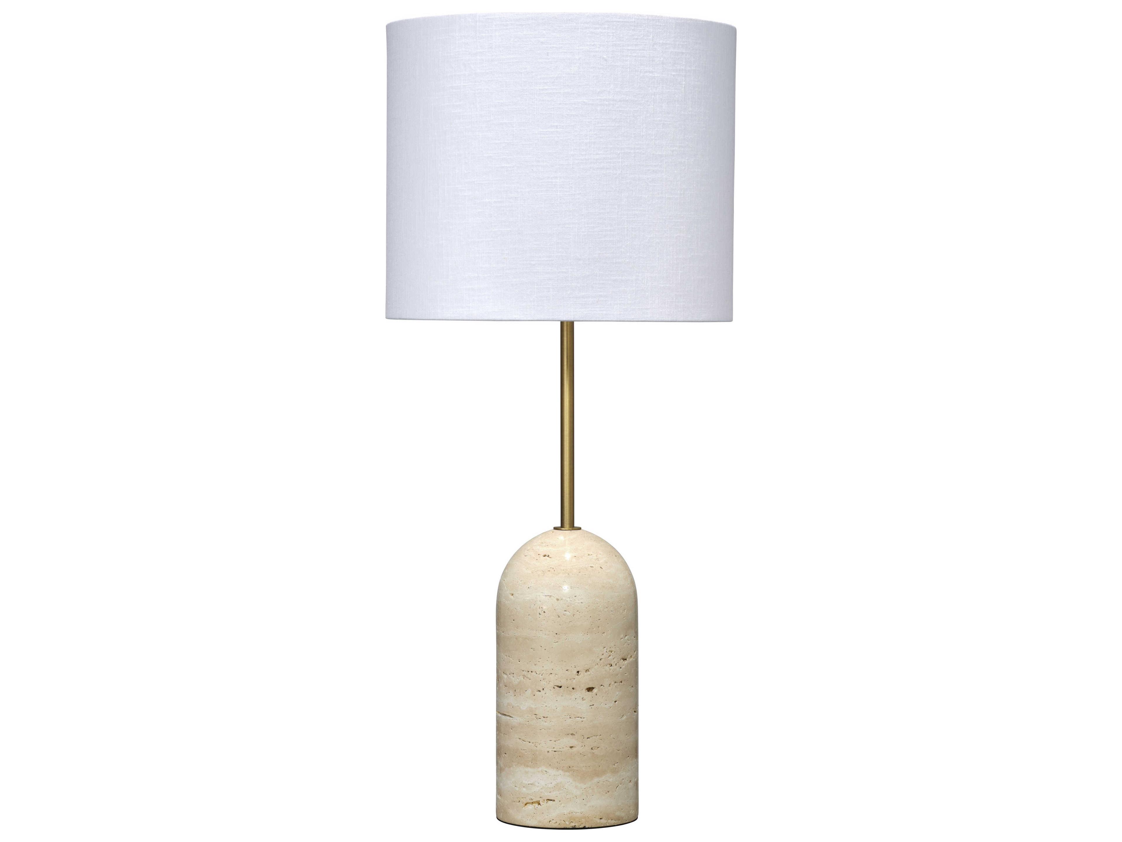 Holt Brown White Linen Buffet Lamp
