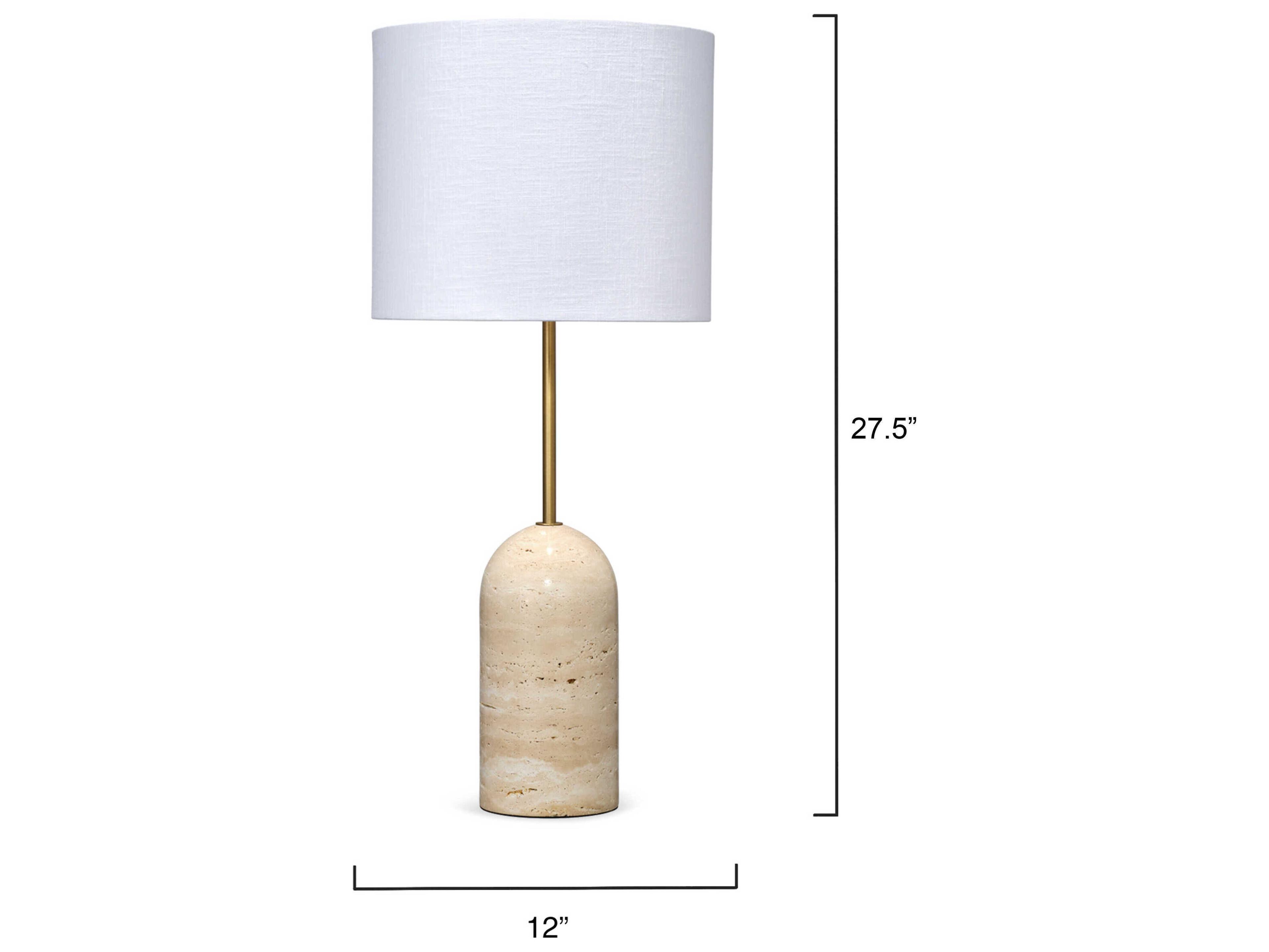 Jamie Young Holt Brown White Linen Buffet Lamp