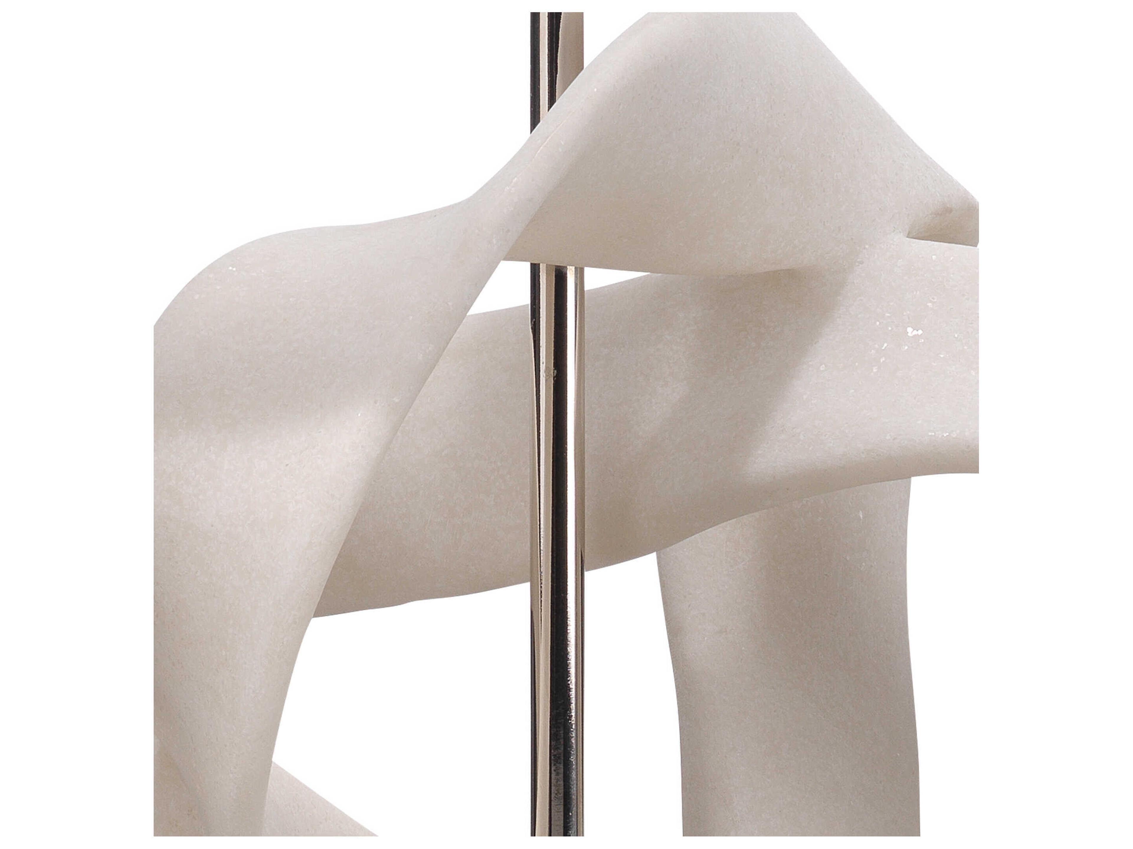 Jamie Young Intertwined White Polyresin Glass Buffet Lamp