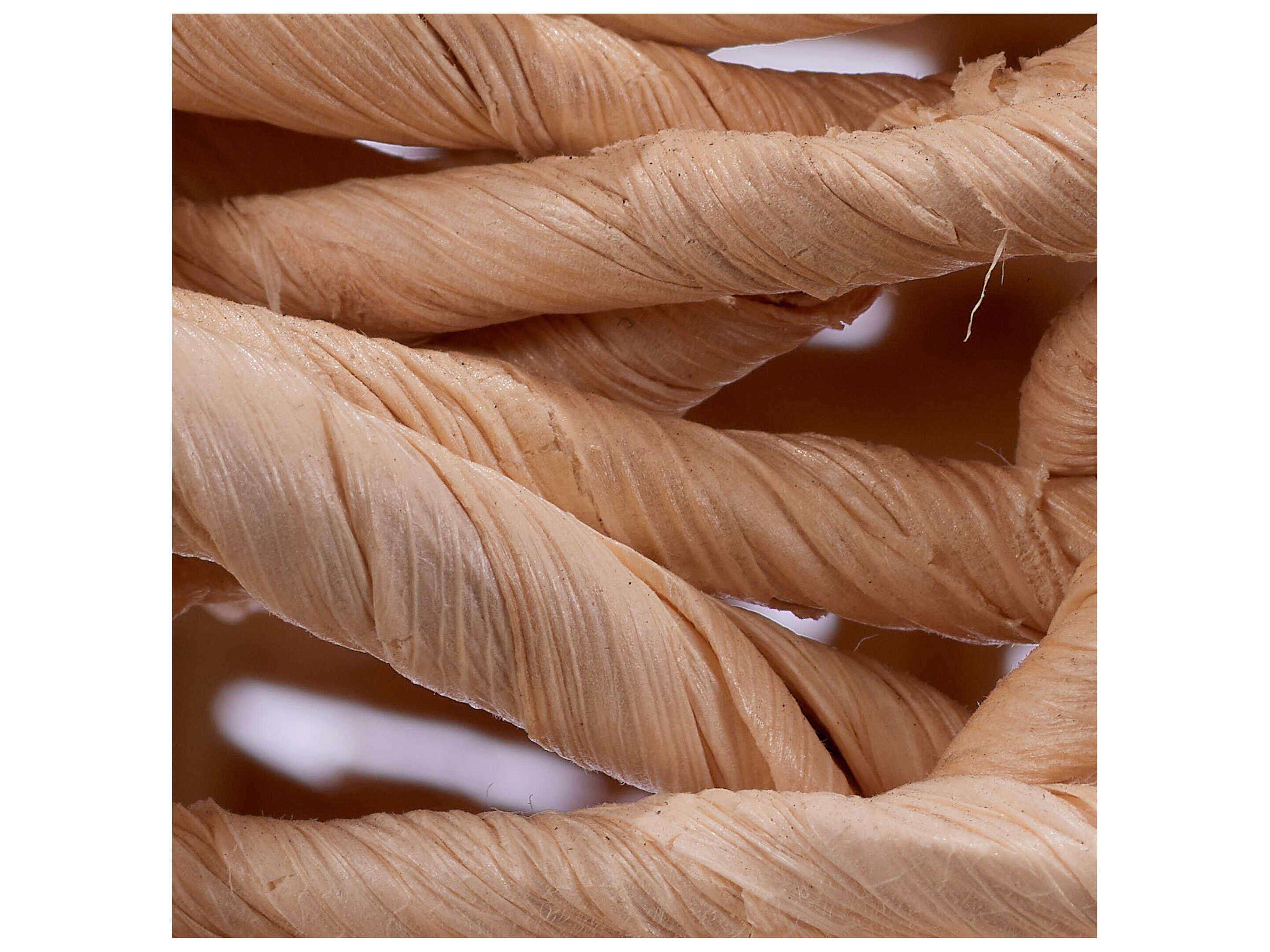 Jamie Young Kauai Natural White Linen Tapered Brown Buffet Lamp