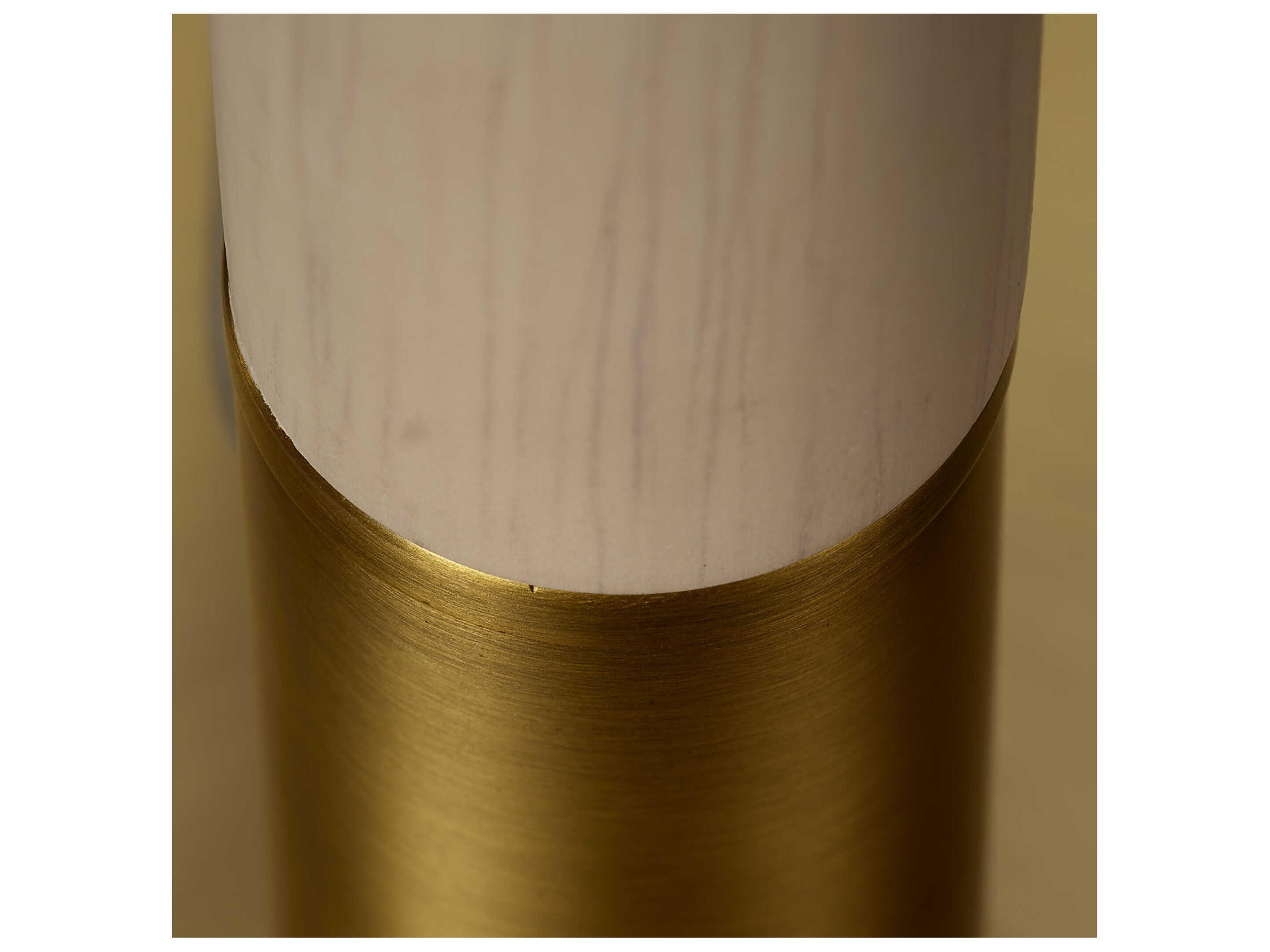 Jamie Young Merlin Natural Wood / Antique Brass Buffet Lamp