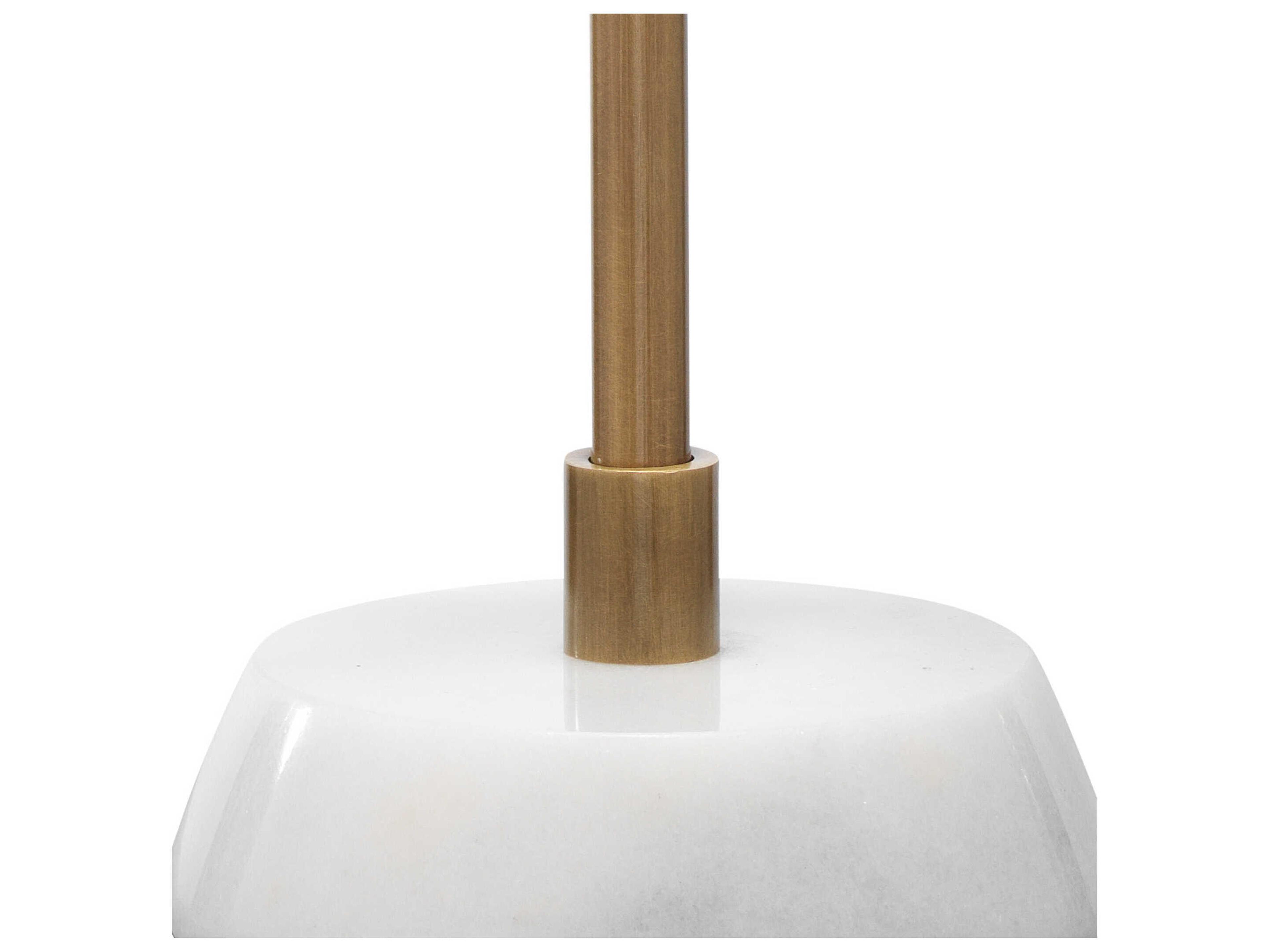 Jamie Young Minerva Antique Brass White Table Lamp