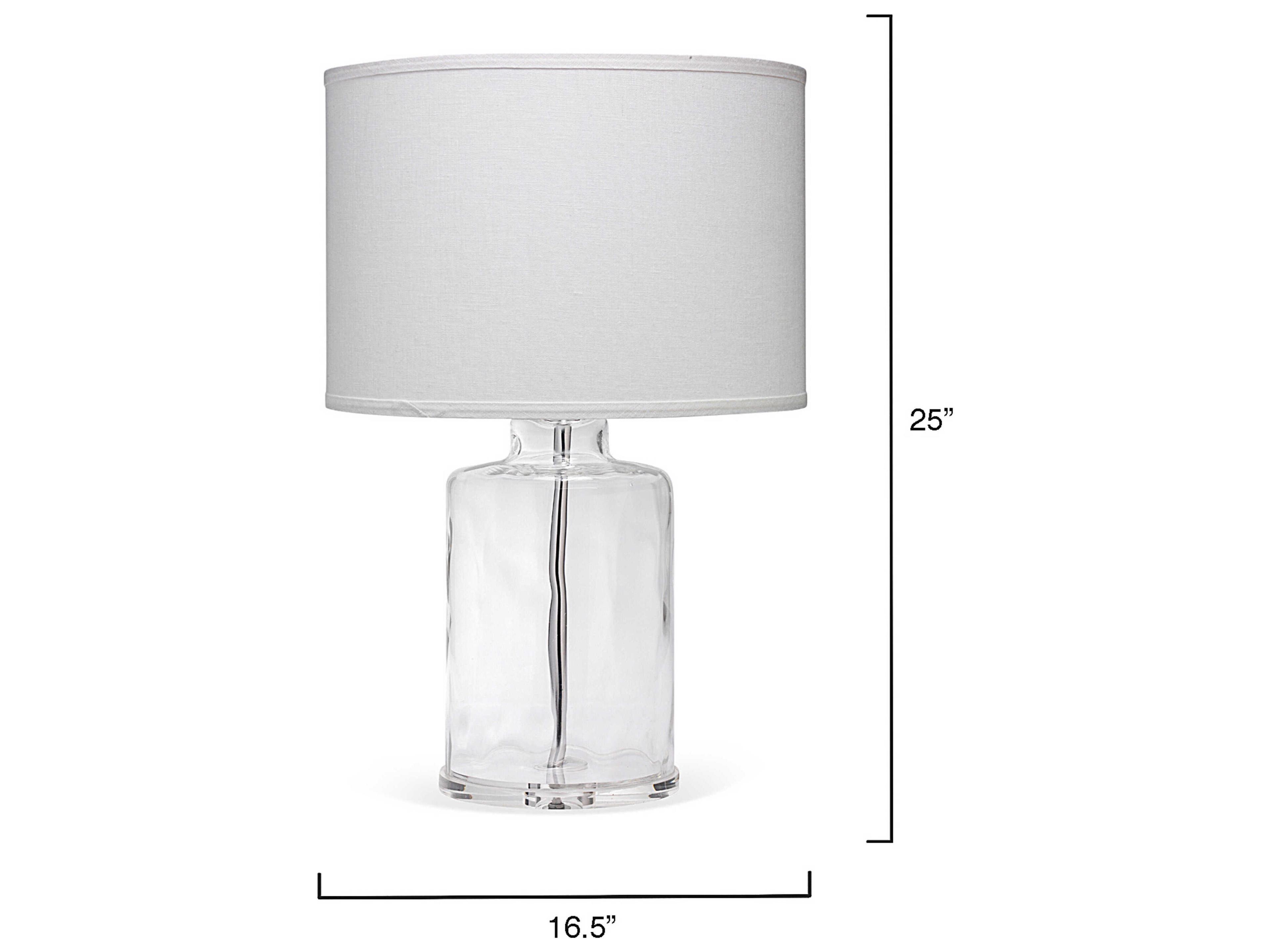Jamie Young Napa Clear Glass Buffet Lamp