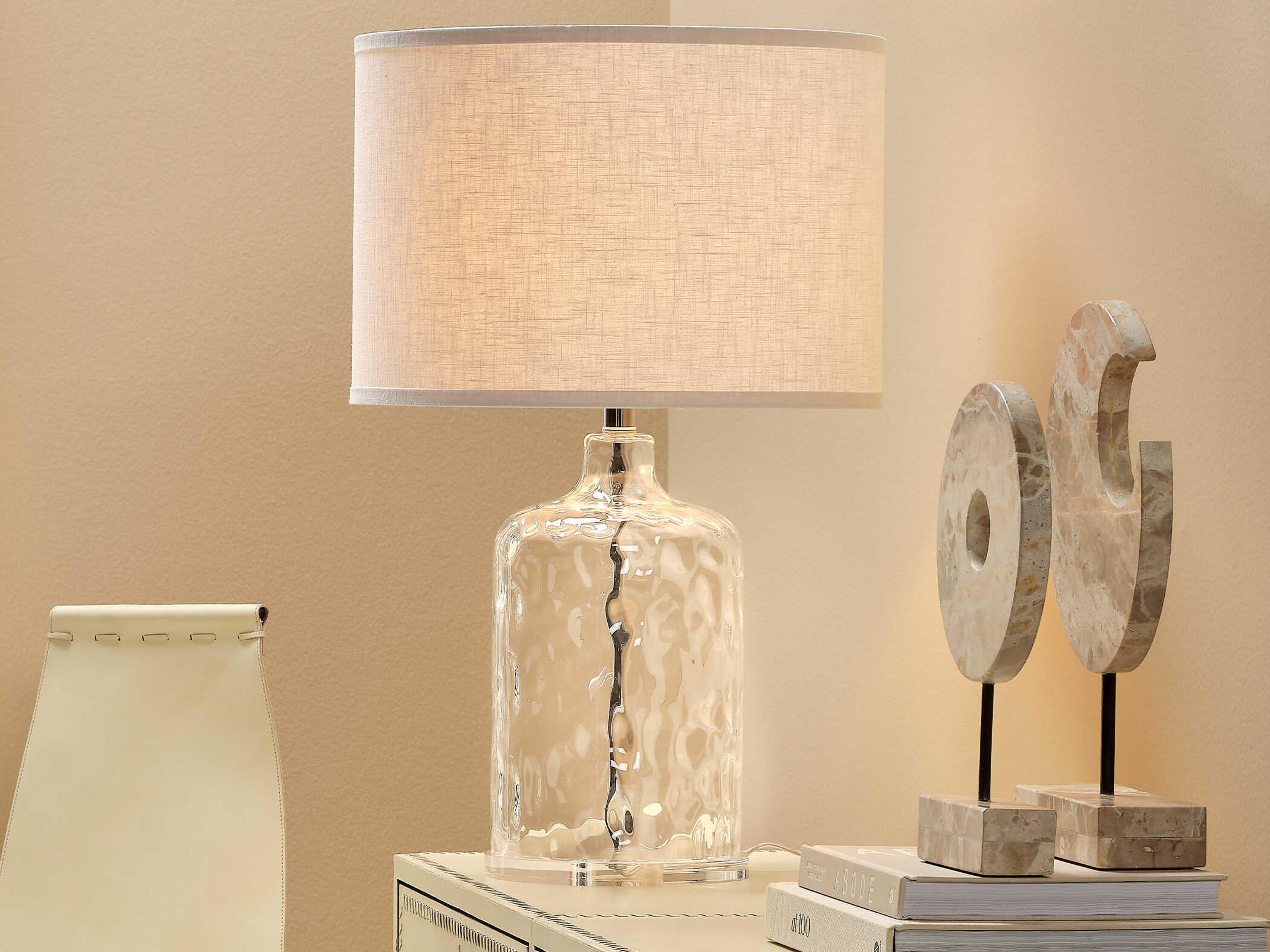 Jamie Young Napa Clear Glass Buffet Lamp